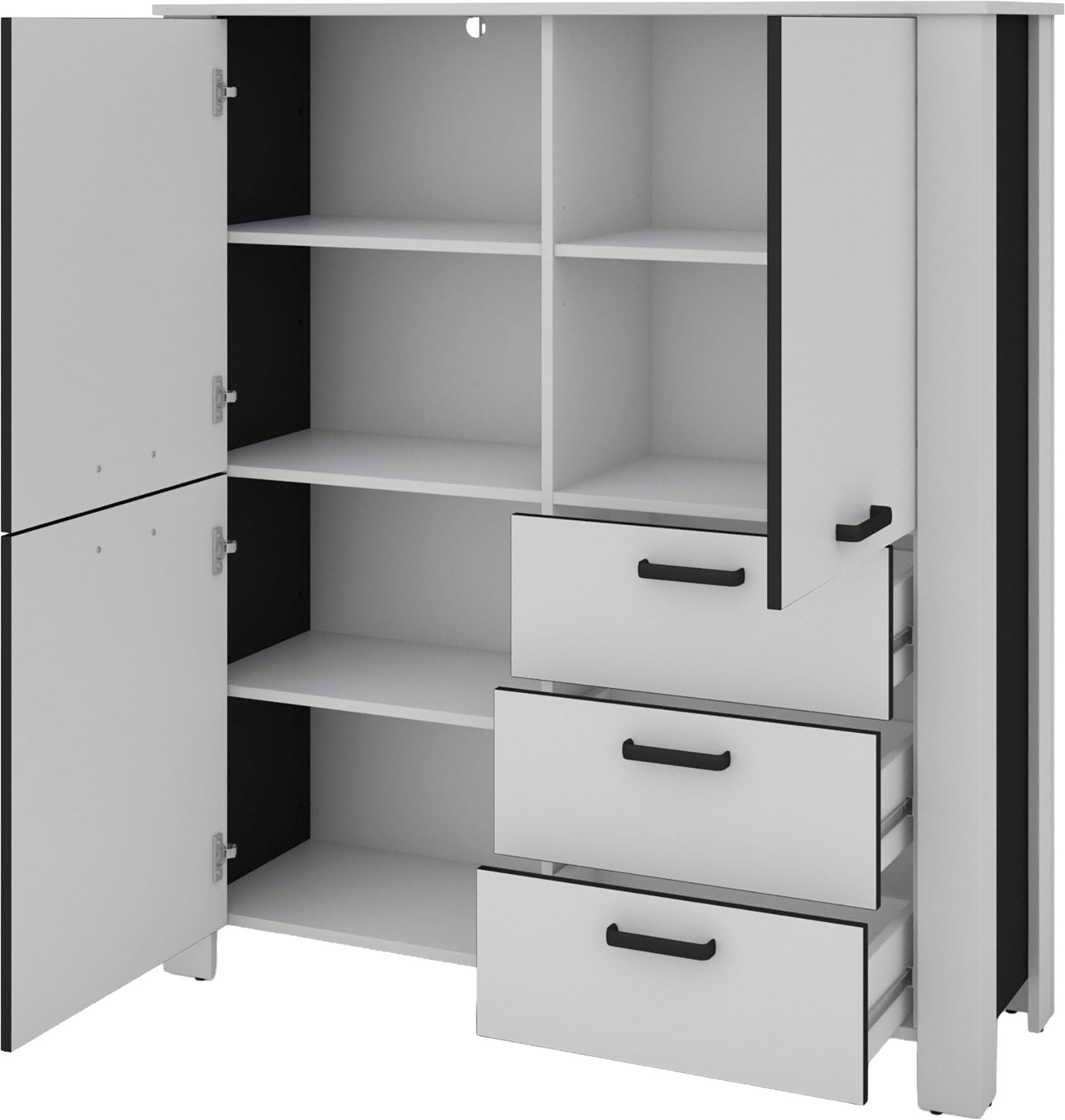 byLIVING Vitrines »Highboard Faro« 1 cuis tlg. 3 Türen und 3 Schubkästen für maximale Ordnung, verschiedene Farben.