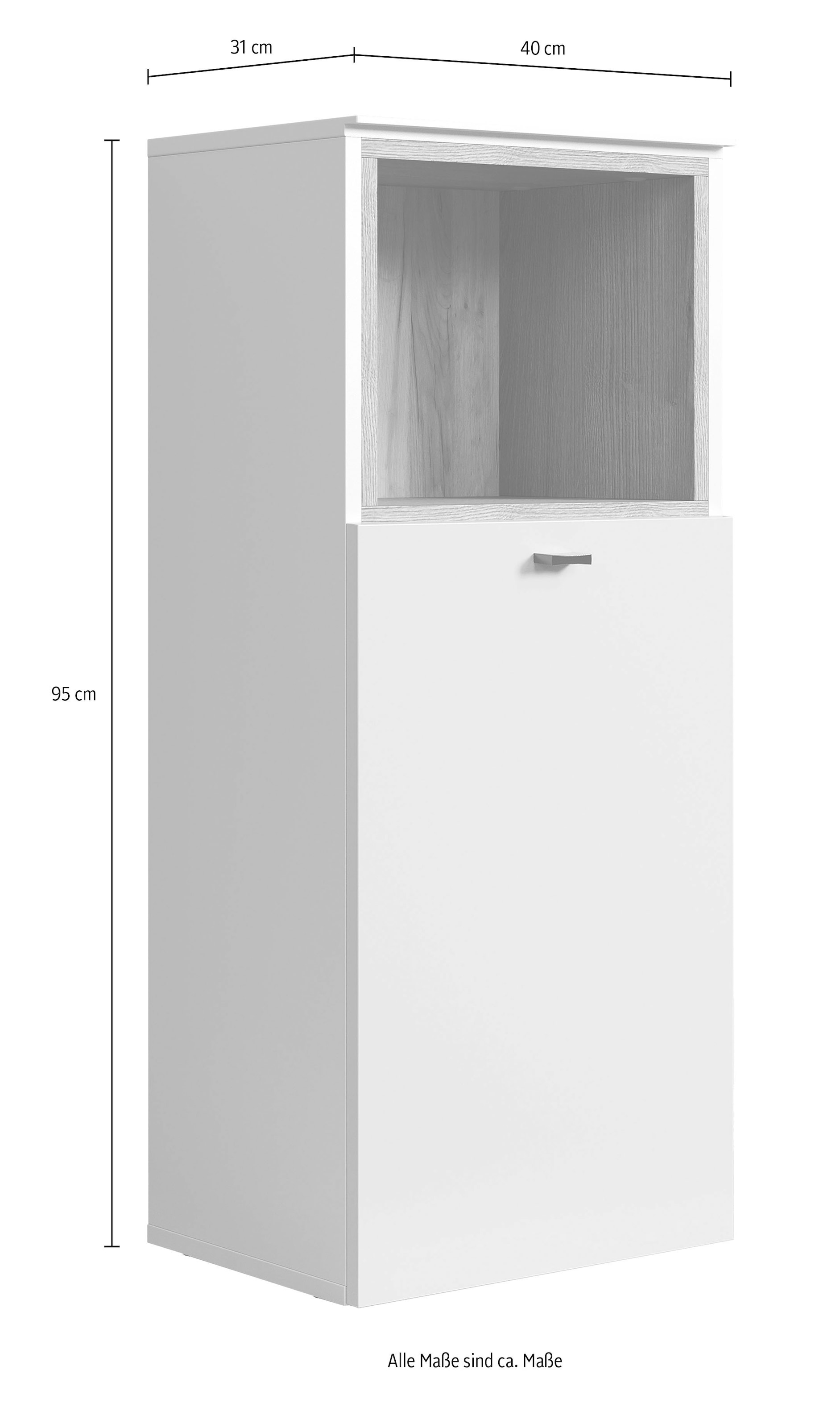 welltime Unterschrank »San Pedro« 1 Stk. tlg. Standschrank mit Soft-Close Funktion - (B/T/H) 40/31/95 cm