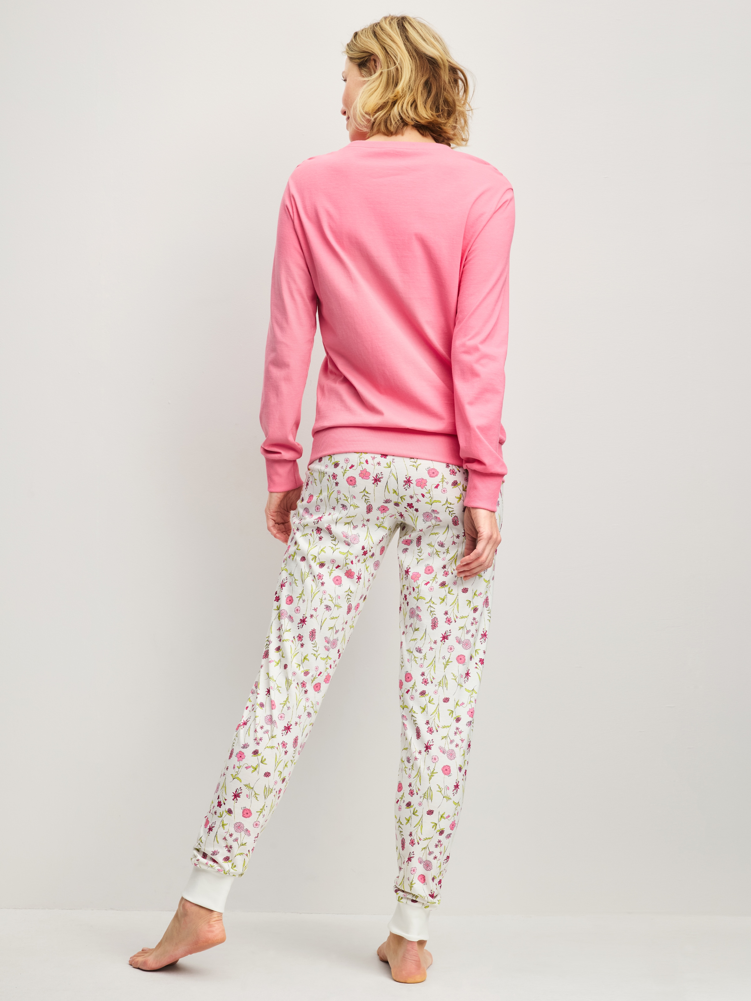 CALIDA Pyjama »Cotton Stripes« 2 manches longues, col rond, coupe ample, coton