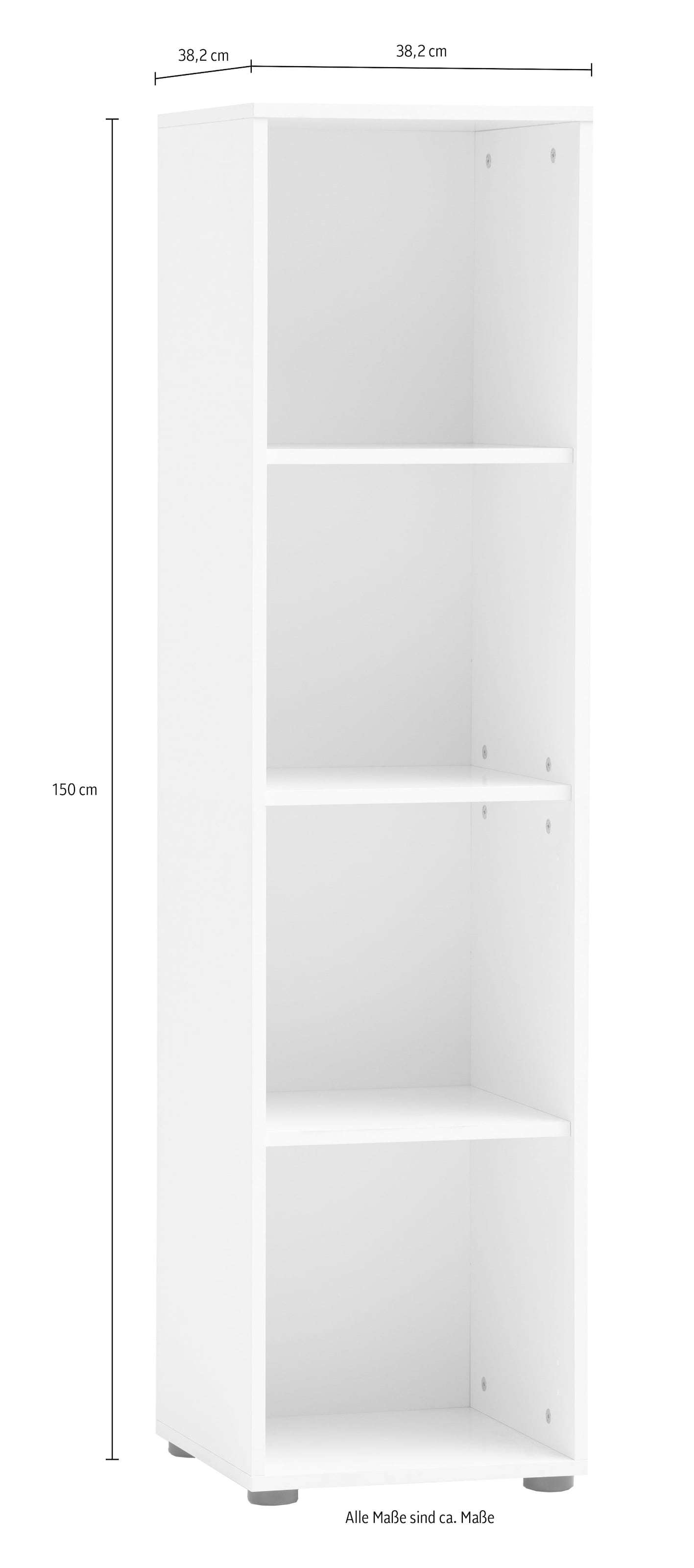 Schildmeyer Étagère à dossiers »METZ, 4 offene Fächer, Höhe 150 cm, MADE IN GERMANY« 1 cuis tlg. montage facile avec instructions claires, FABRIQUÉ EN ALLEMAGNE