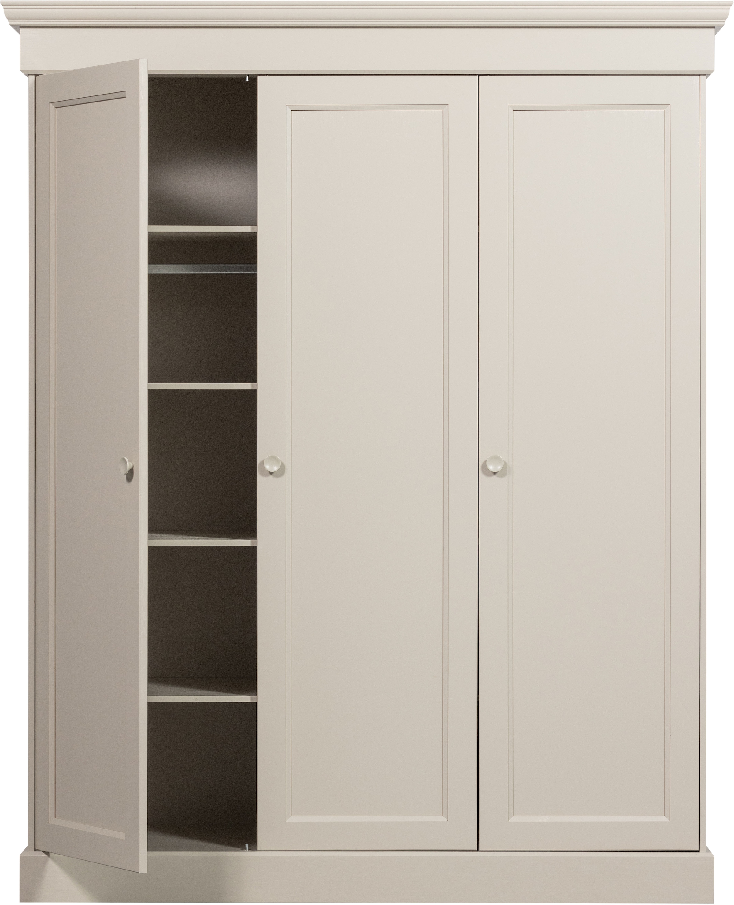 WOOOD Armoires à vêtements »Olivia FSC®-Kiefernholz mit Hängebereich, H 212 x B 171 x T 63 cm« capacité de charge 10 kg par étagère, options d'étagères disponibles