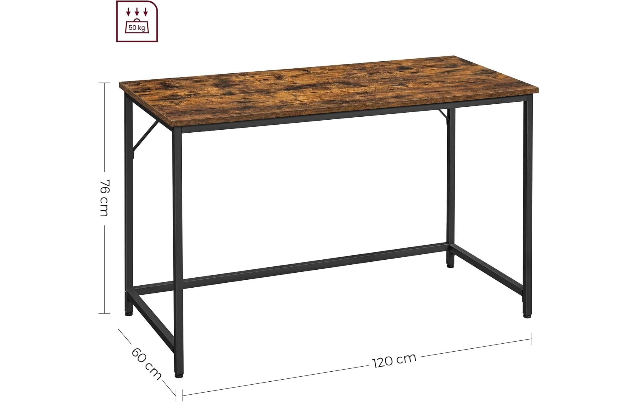 VASAGLE Schreibtisch »mit Platte 120 x 60 cm«