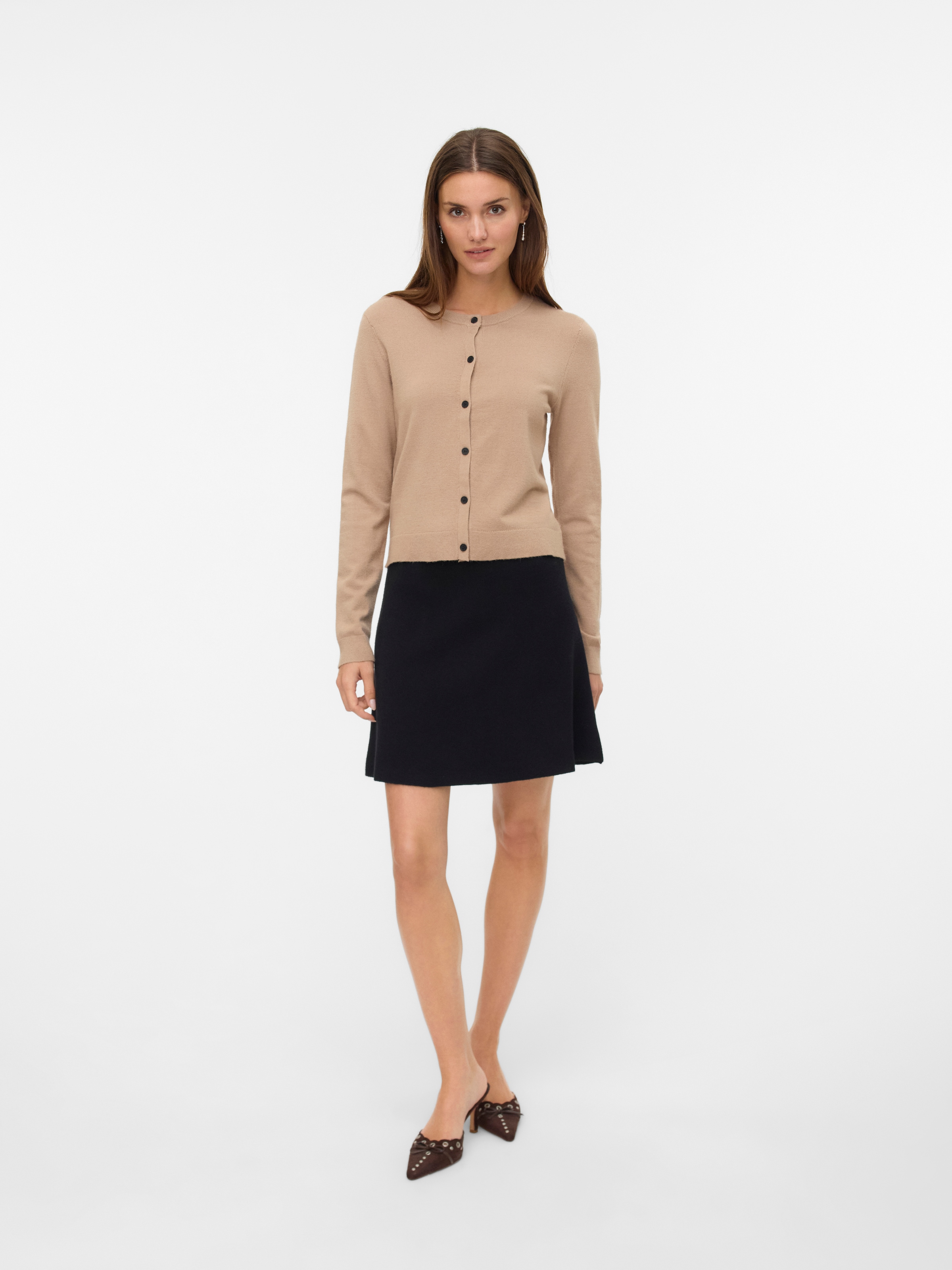 Vero Moda Strickjacke »VMVICKY LS O-NECK BUTTON CARDIGAN NOOS«