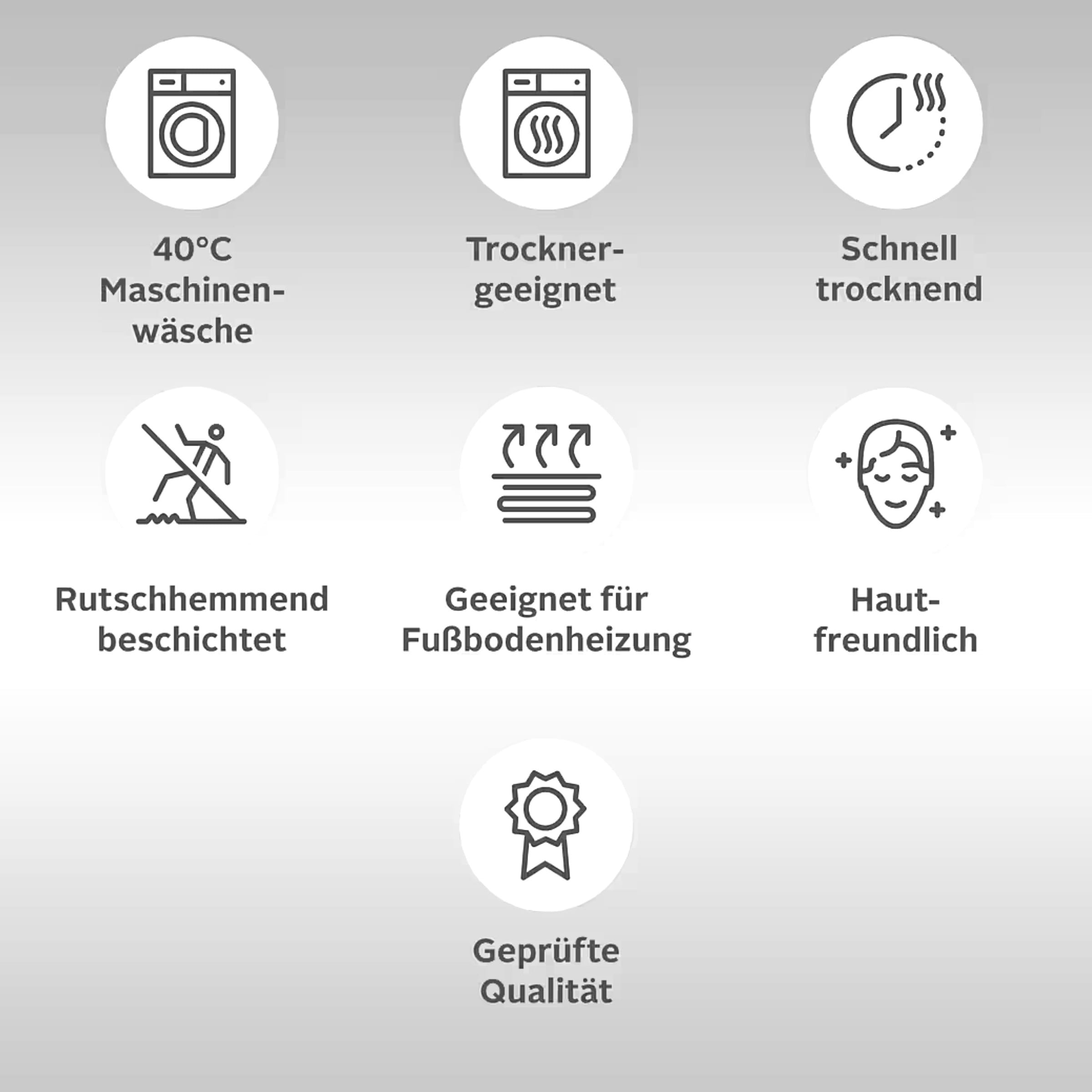 my home Tapis de bain »Vanessa, Badvorleger, Badezimmer Teppich« Höhe 10 mm Badteppich, weiche Haptik, unifarben