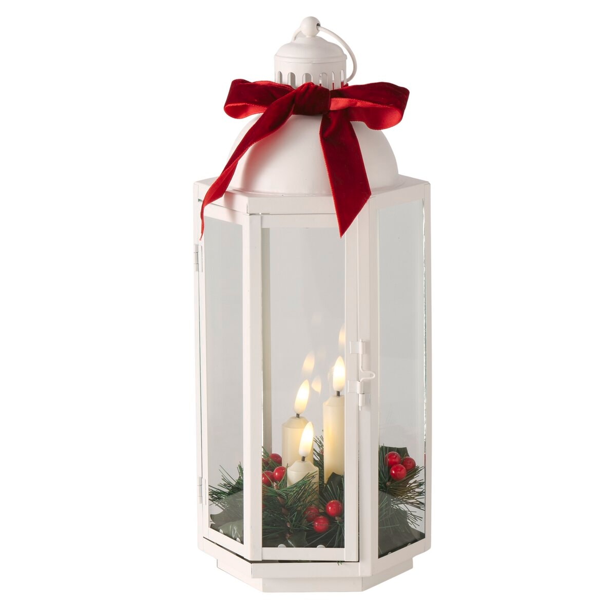 GOODproduct LED Laterne »Carolly« LED-Modul Warmes Licht, schwarz oder weiss, Höhe 38,5 cm