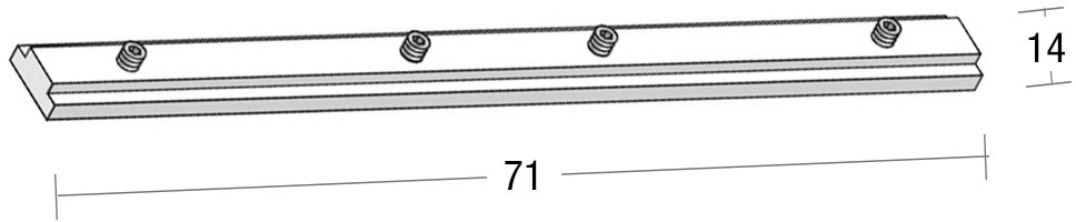 GARESA Raccord de profilé pour rail de rideau de surface »Profil 101 und 102« connecteur de profil pour relier 2 profils de rail intérieur de "Garesa"