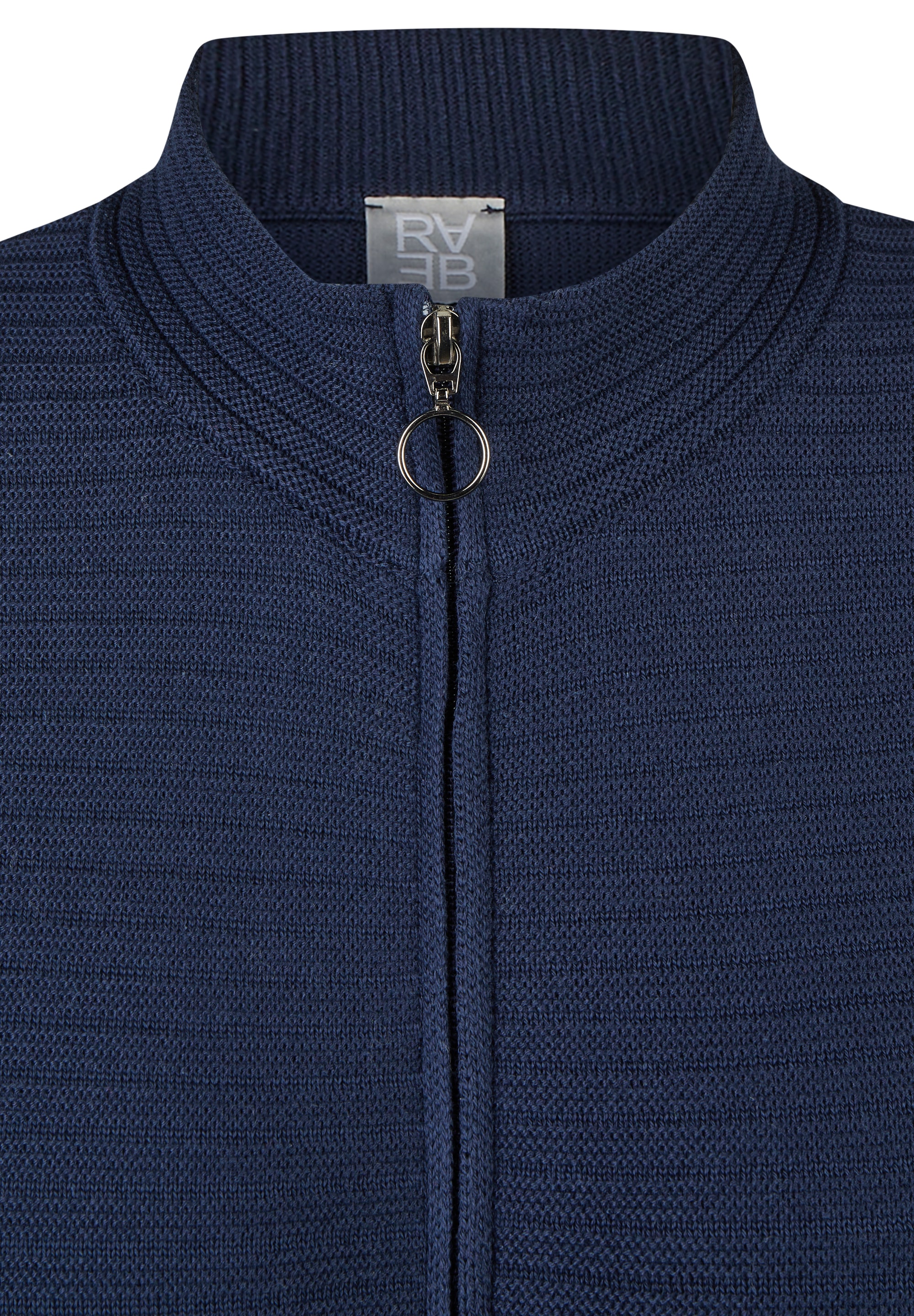 Rabe Veste en tricot avec col montant et fermeture éclair