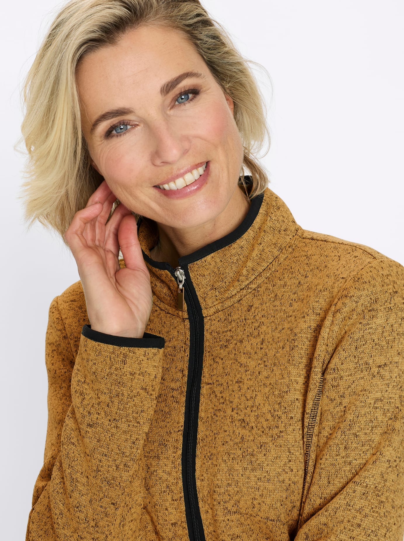 Classic Basics Strickfleecejacke ohne Kapuze