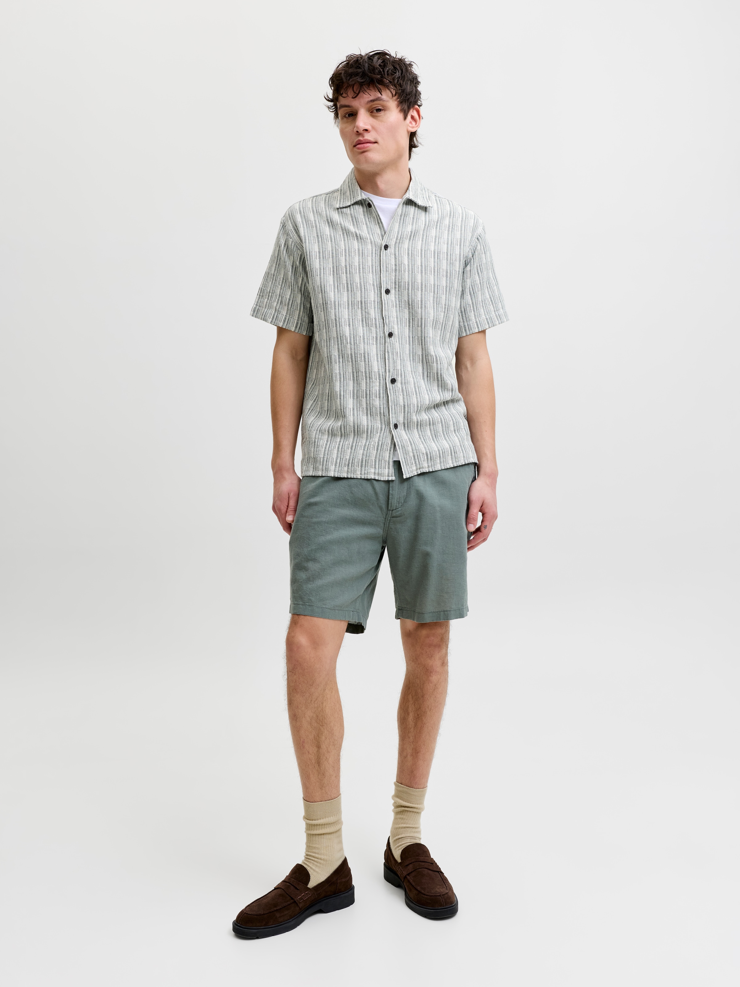 Jack & Jones Kurzarmhemd »JPRBLUTIAGO STRUCTURE SS RESORT SHIRT SN« Baumwolle, locker geschnitten