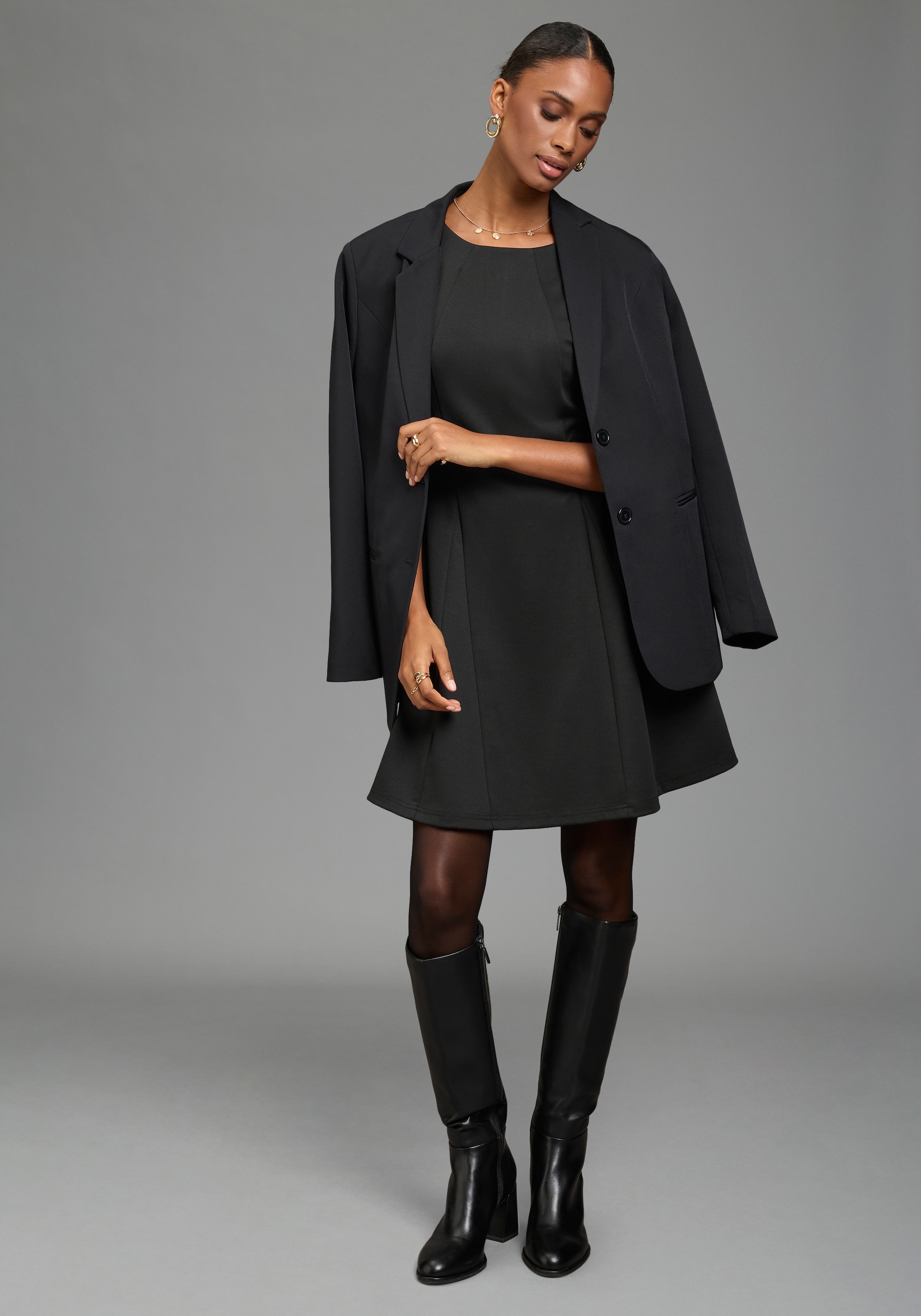 Laura Scott Robe en jersey Sans poche | Sans poches en ligne A extra courte, avec manches 3/4