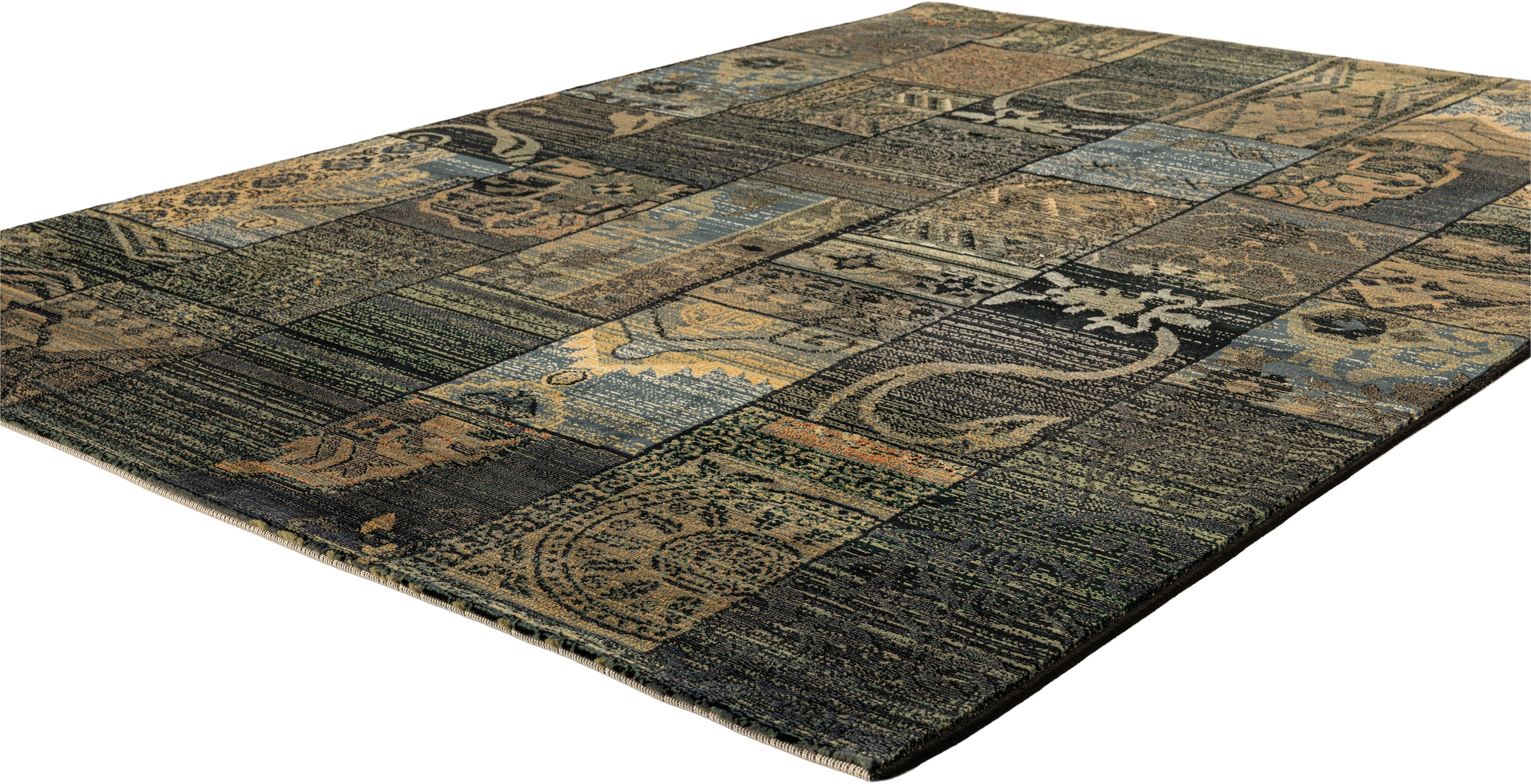 THEKO Teppich »Gabiro 5504« rechteckig 10 mm Höhe Melange-Effekt, Patchwork Design, auch als Läufer, Wohnzimmer