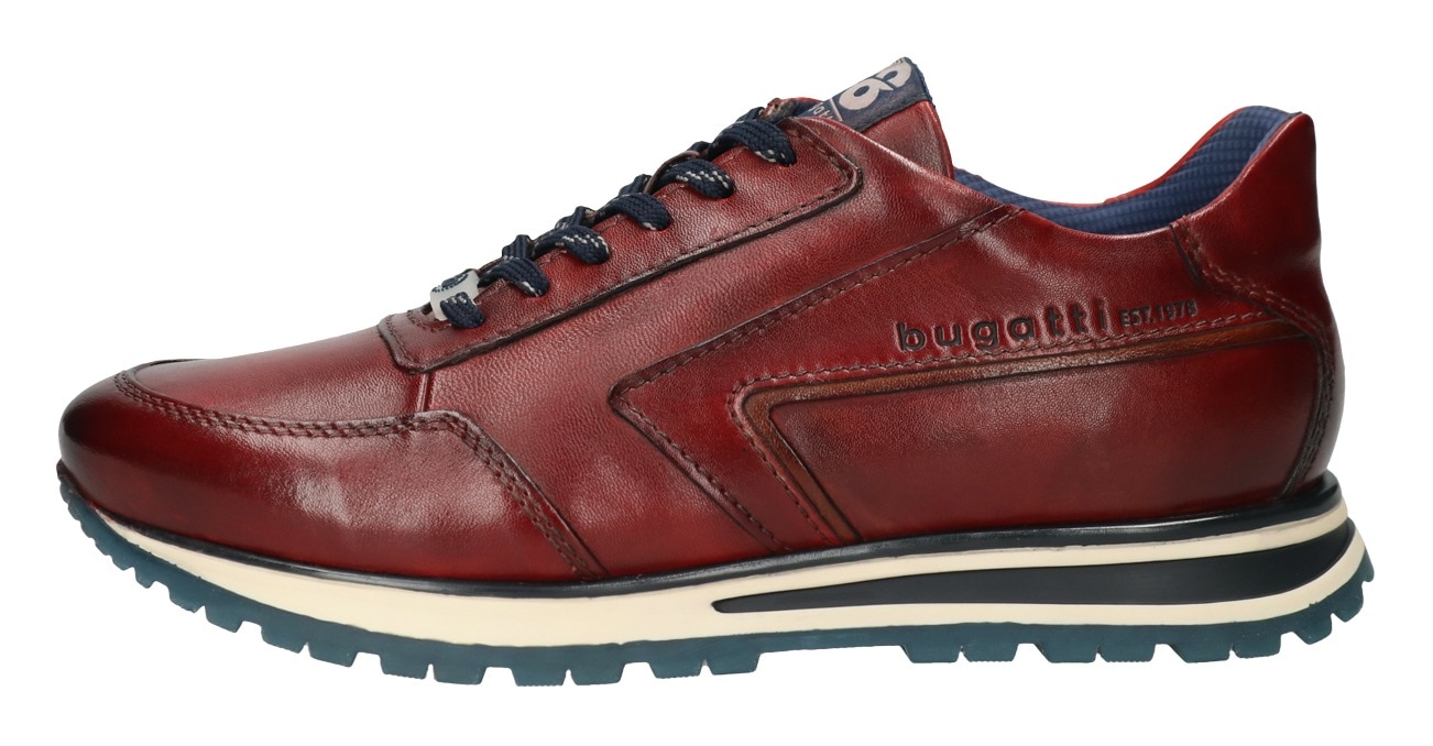 bugatti Sneakers  mit seitlichem Logoprägung, Freizeitschuh, Halbschuh, Schnürschuh