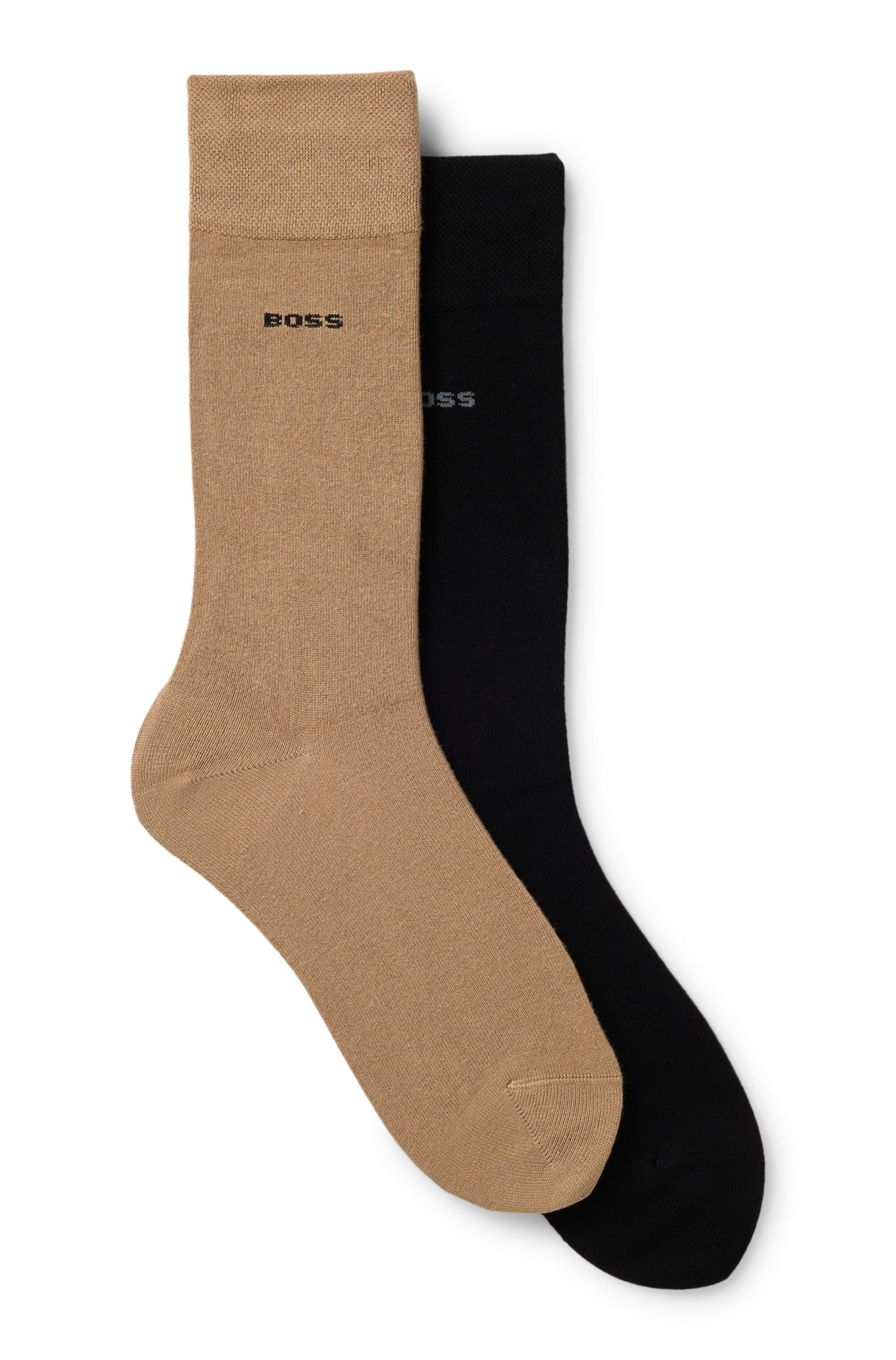 BOSS Chaussettes d'affaires »2P RS Bamboo 1027« Paquet, 2 Couple tlg. avec bord-côte tricoté