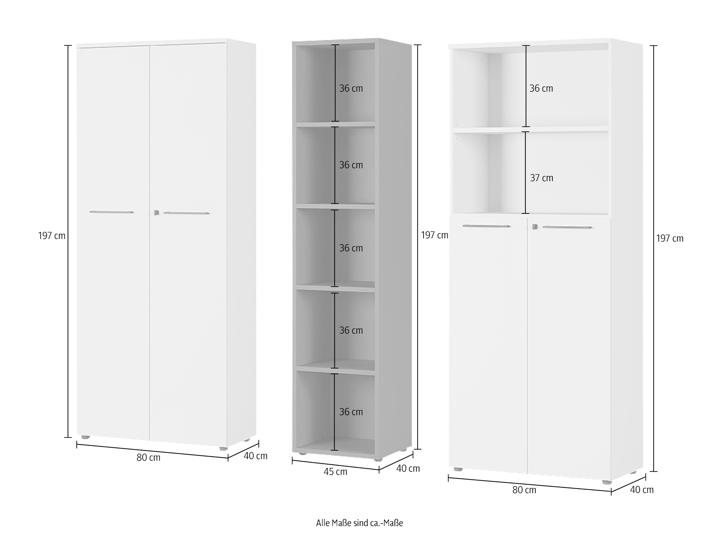 GERMANIA Ensemble de meubles de bureau »GW-Agenda« Set, 3 cuis tlg.