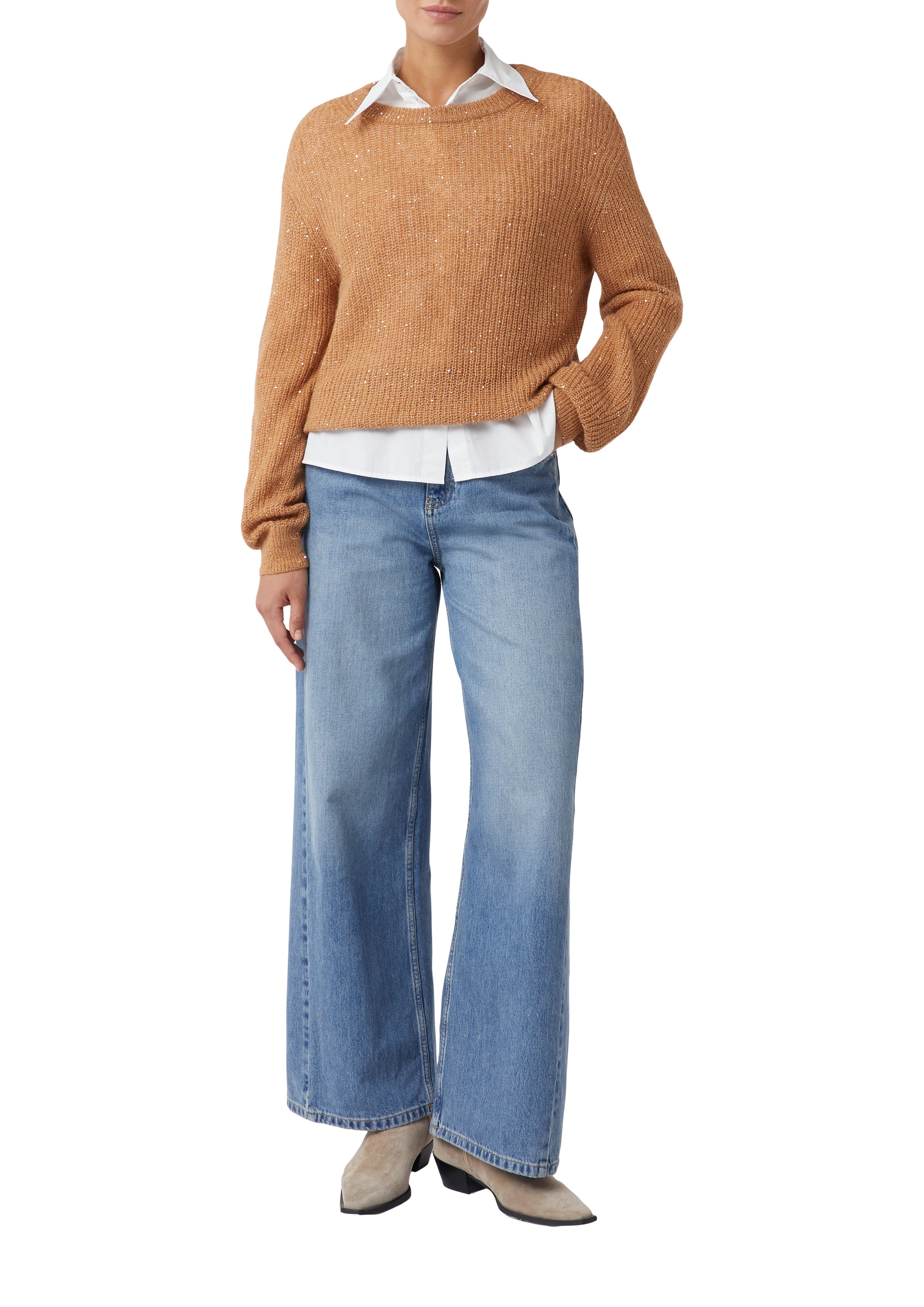 Comma Pull en tricot avec détails pailletés
