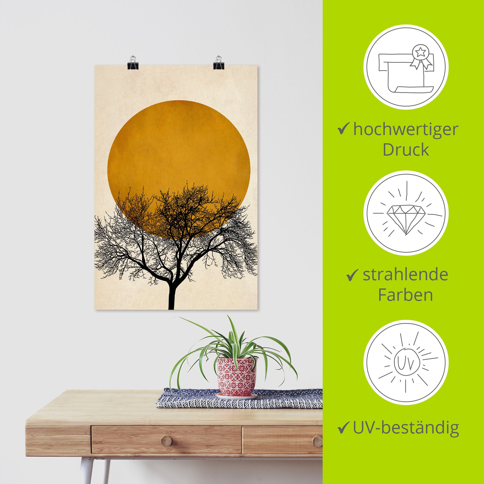 Artland Wandbild »Wintermorgen« Baumbilder 1 Stk. tlg. als Leinwandbild, Poster, Wandaufkleber in verschied. Grössen