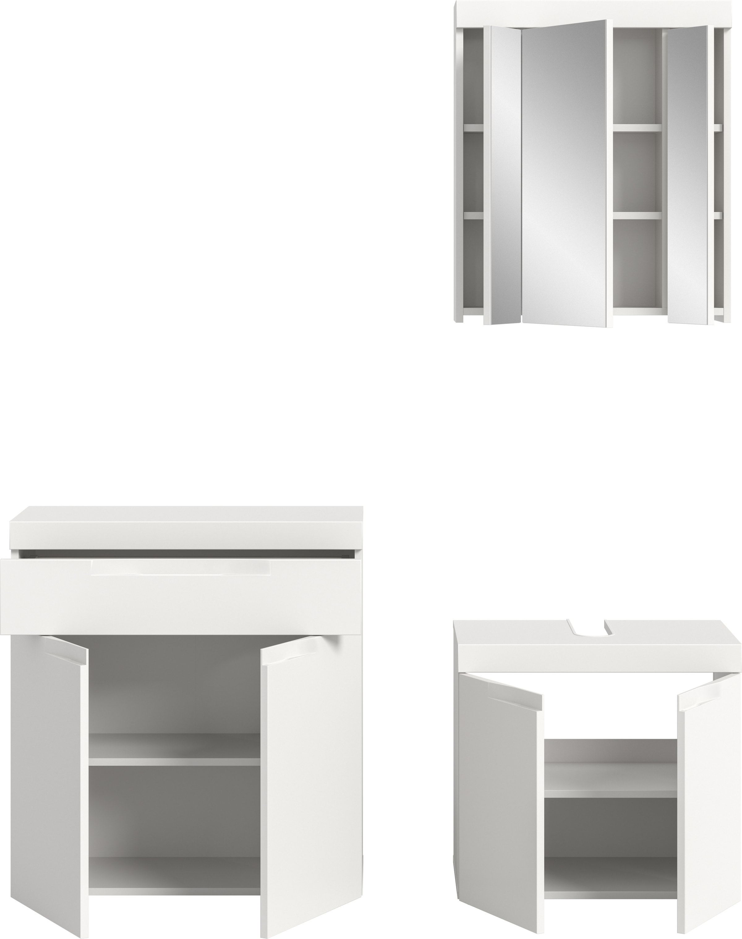 GOODproduct Badmöbel-Set »MAOI, 3-teilige Badkombination, hochwertige MDF Front«