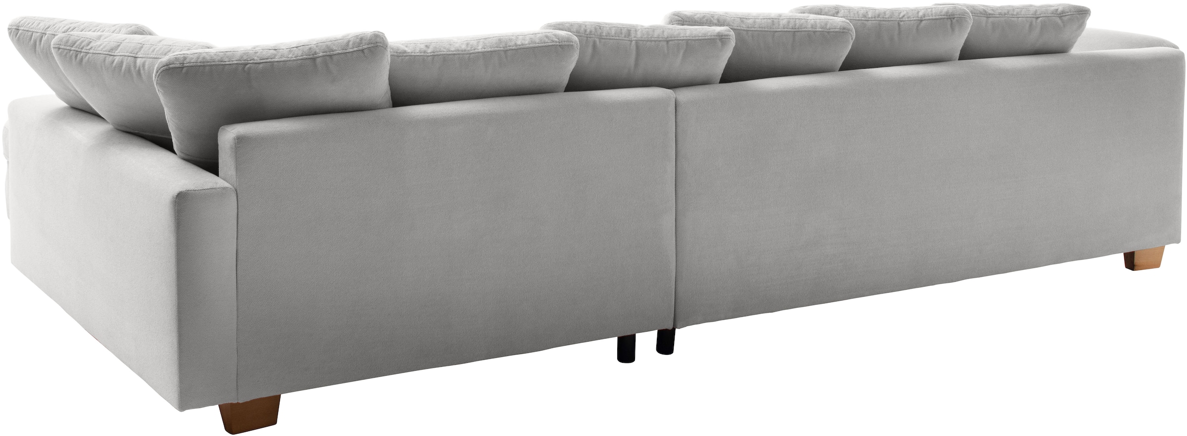 Mr. Couch Canapé d'angle »Bologna, L-Form, mit Holzfüssen« wahlweise mit Kaltschaum