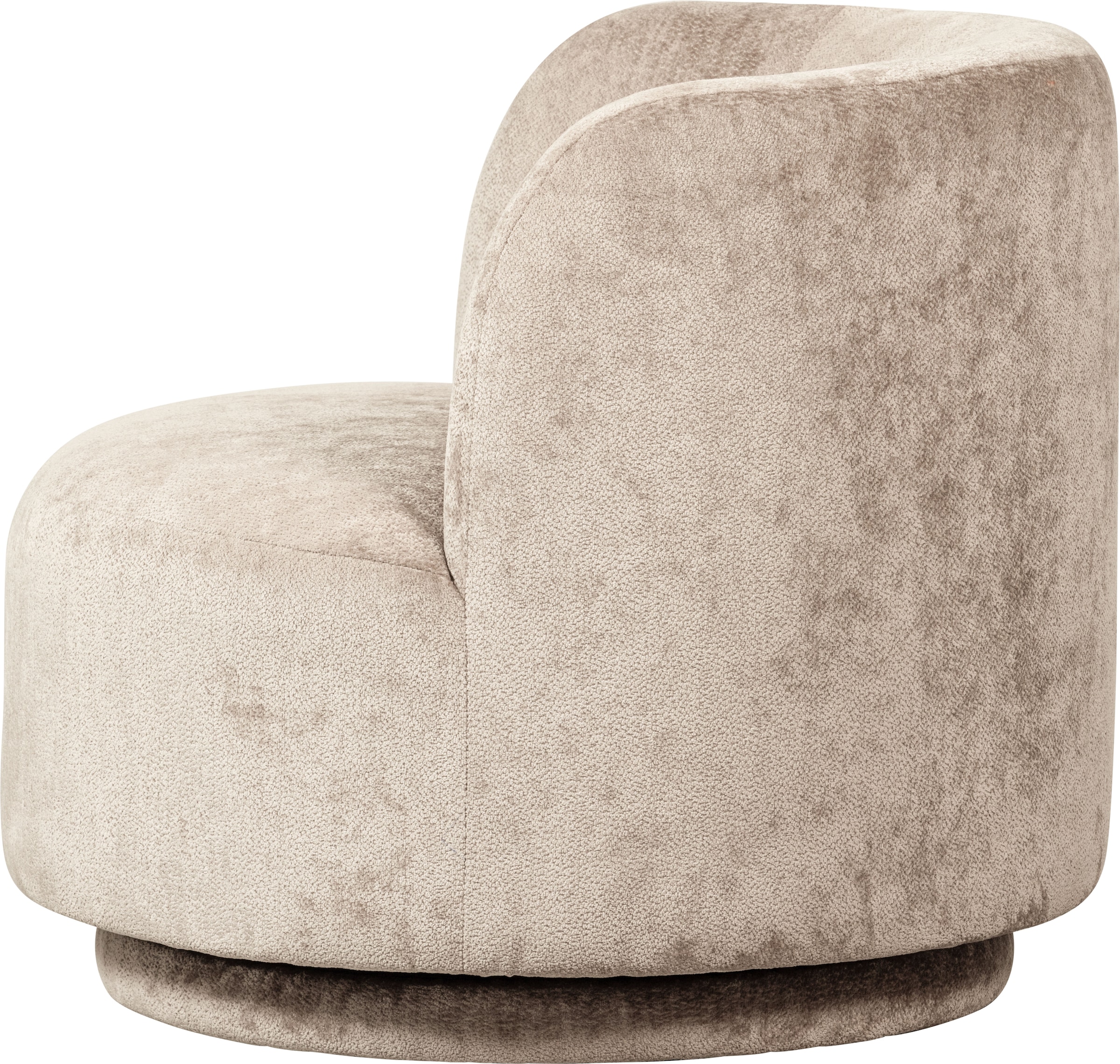 WOOOD Fauteuil pivotant »Popular Chenille-Bezug mit Drehmechanismus H 72 x B 81 x T 80 cm« Capacité de charge 100 kg, résistance maximale à l'usure, multiplex pin