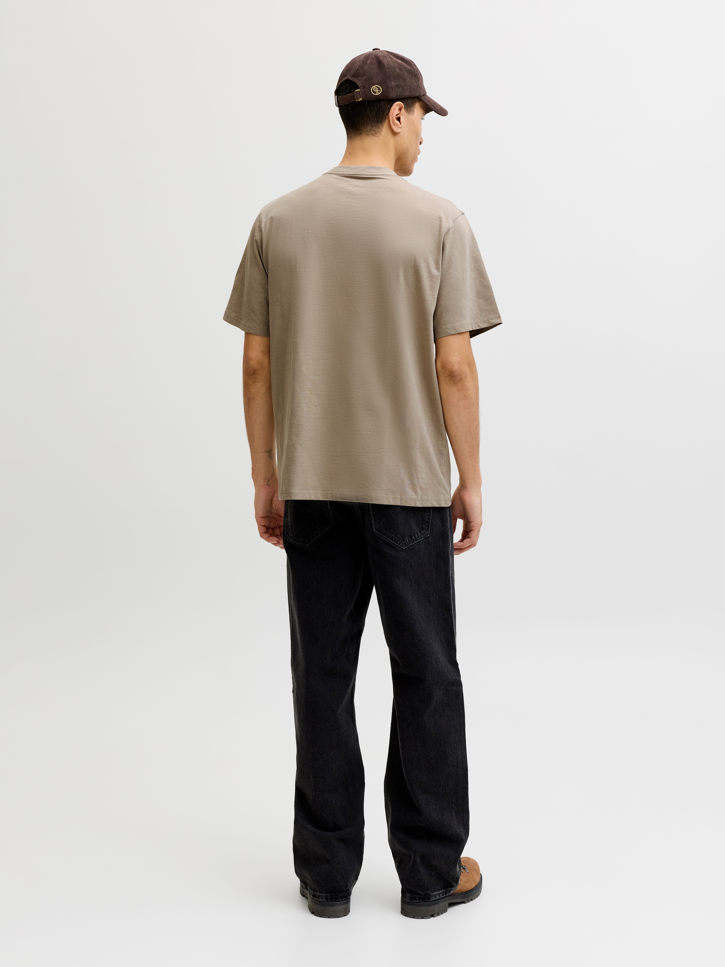 Jack & Jones T-shirt à manches courtes »JJEDOVER SLUB TEE SS NOOS« mélange coton, coupe décontractée