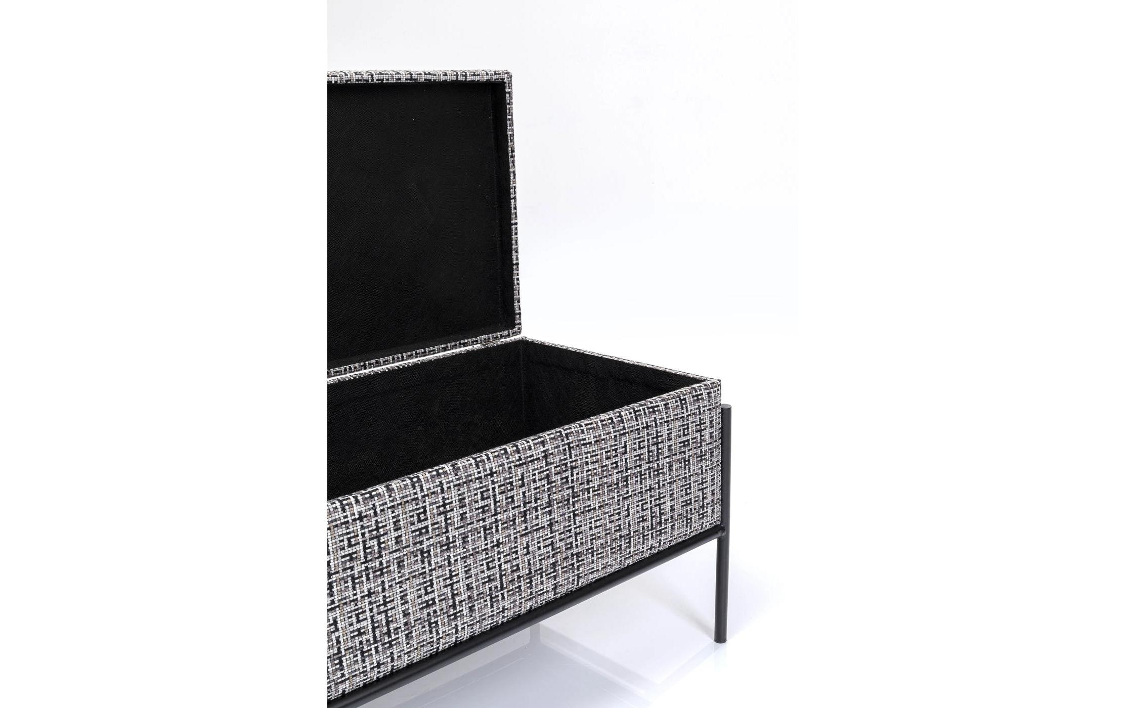 Kare Design Sitztruhe »Buttons Storage B&W Klein, 80 cm«