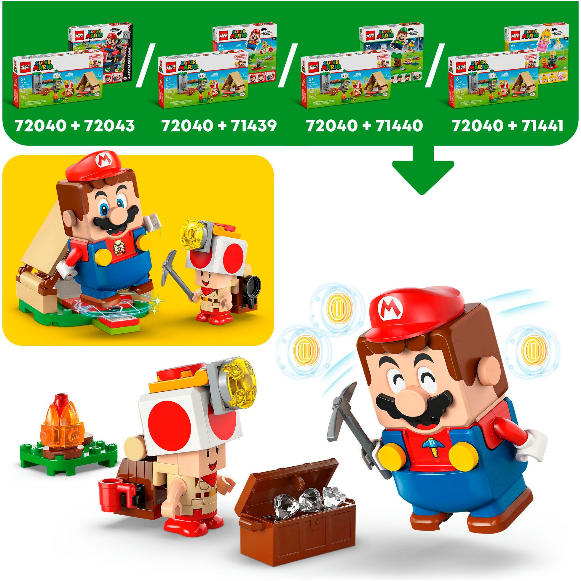 LEGO® Konstruktionsspielsteine »Kapitän Toad-Camp (72040), LEGO Super Mario« Made in Europe