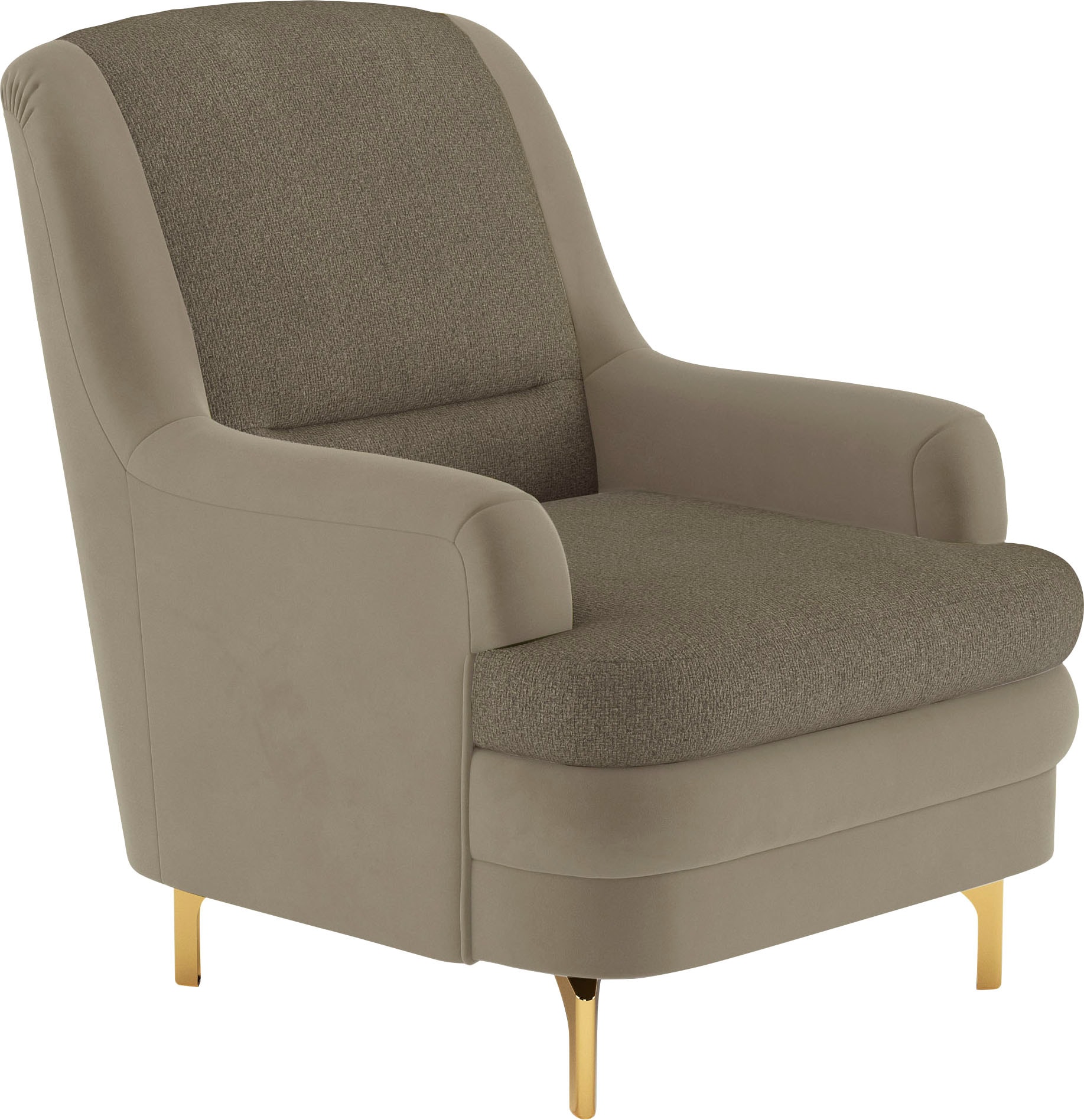 sit&more Sessel »Orient« inkl. 1 Zierkissen mit Strass-Stein, goldfabene Metallfüsse