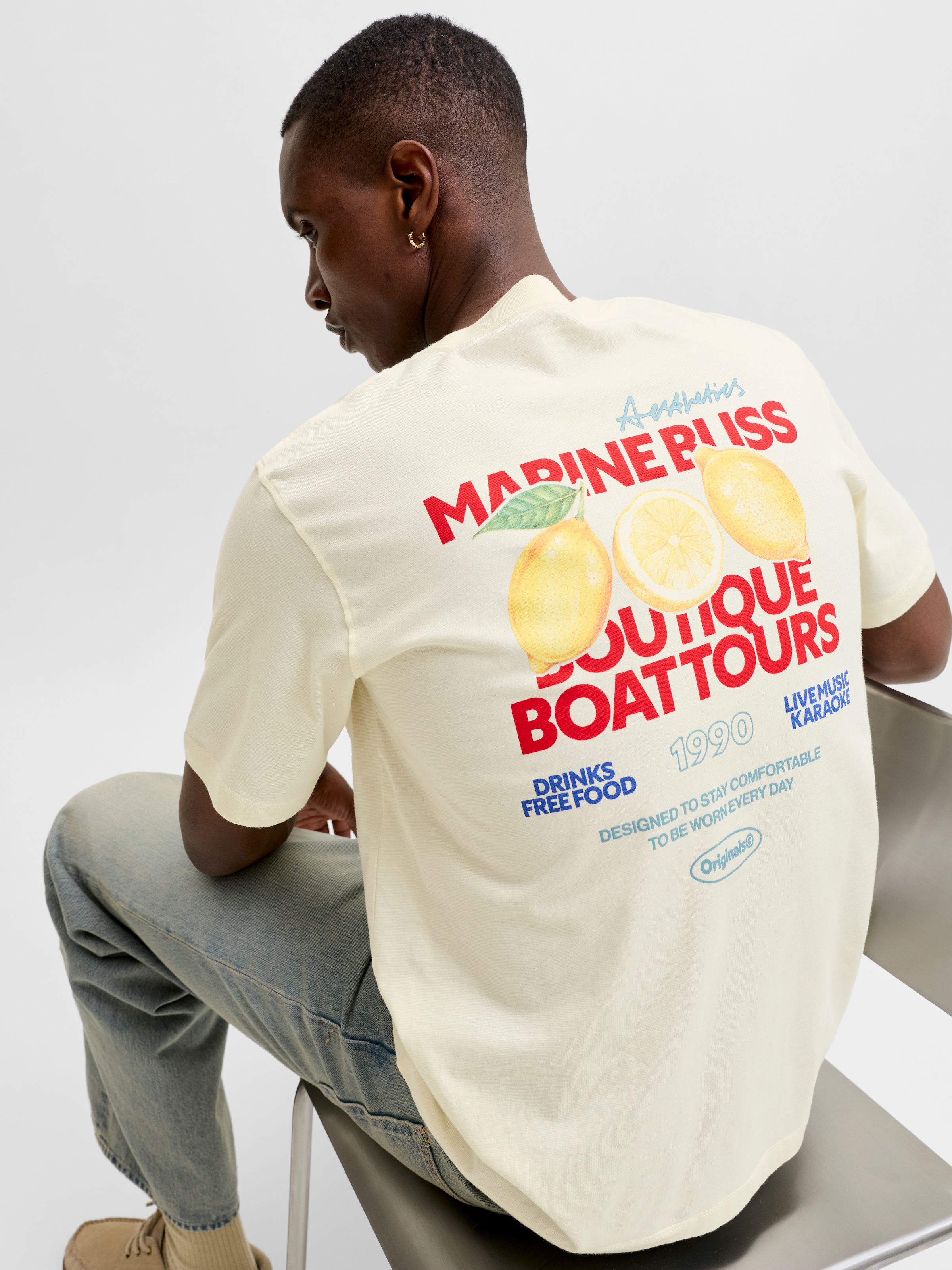 Jack & Jones T-Shirt »JORRIVIERA VINTAGE POSTER BACK TEE SS CN« mit Print