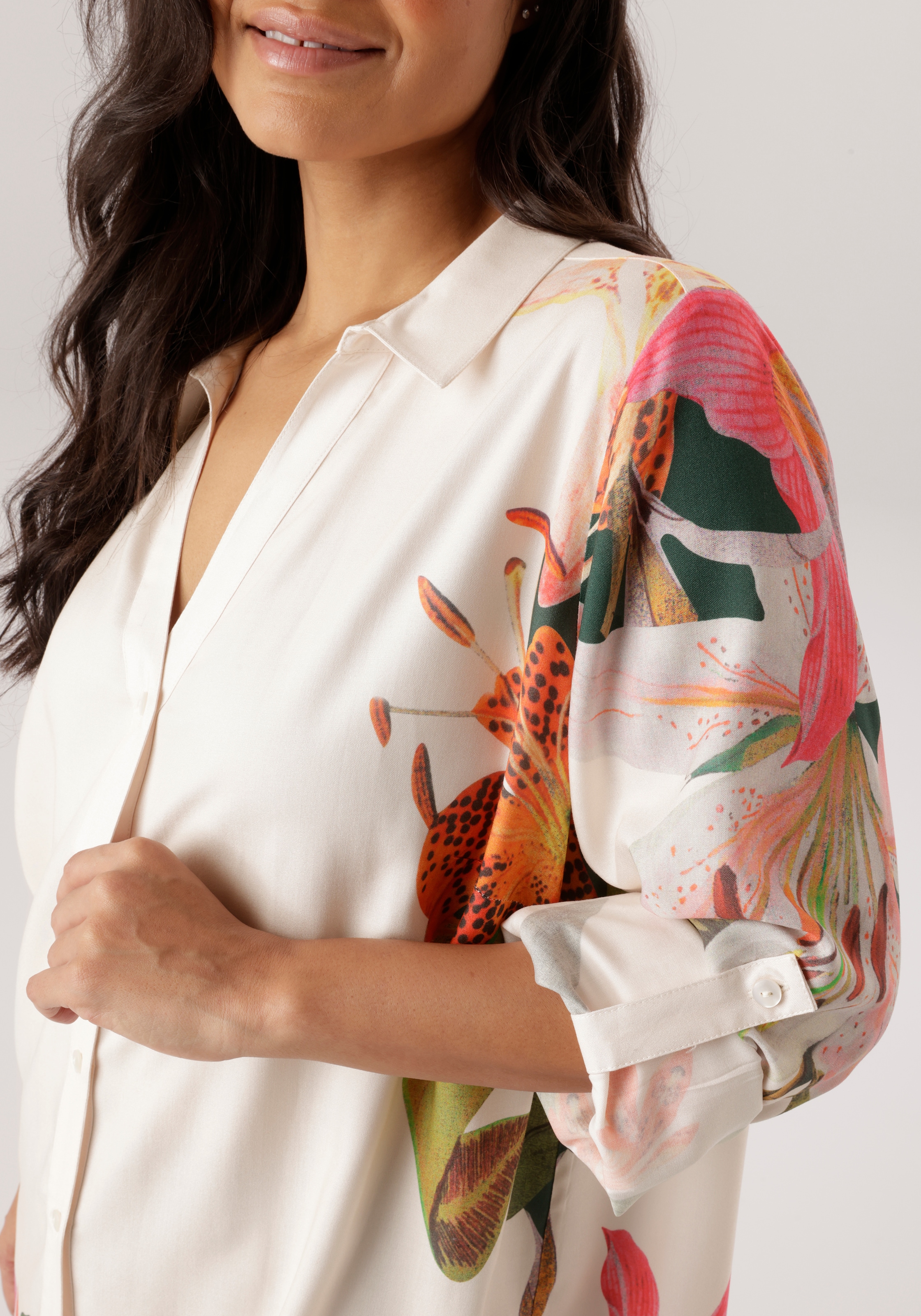 Aniston PLUS Blouse chemise aus weich fallender Viskose - NEUE KOLLEKTION