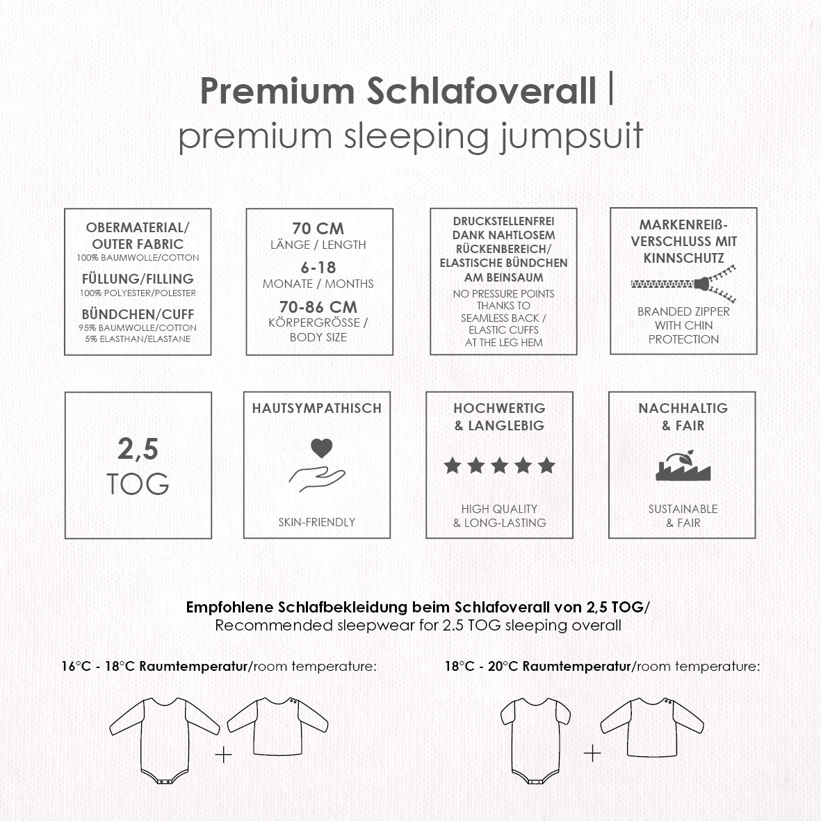 Baby Best Schlafoverall »Waldfreunde Schlafoverall 70cm« 1 tlg.