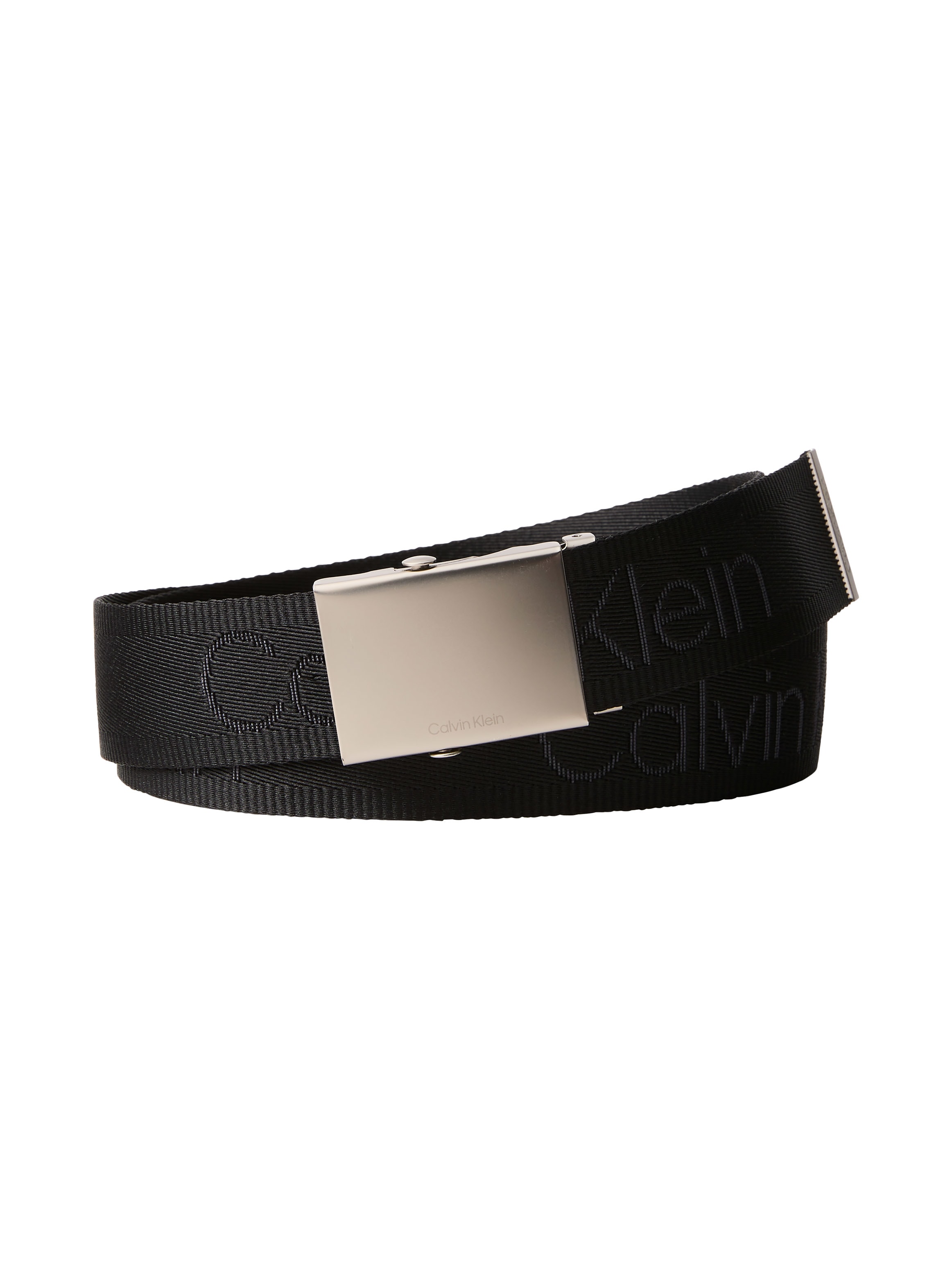 Calvin Klein Stoffgürtel »LOGO WEBBING PLAQUE 38MM FIXED« Grössenverstellbar mit Metallschliesse