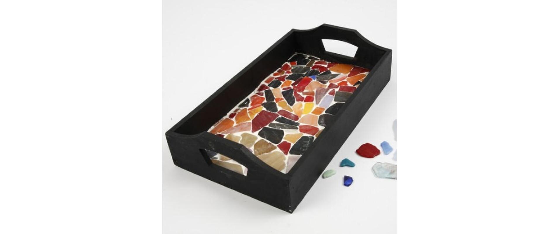 creativ company Bastelnaturmaterial »29-44 cm Tablett« Holzart: Kaiserbaum