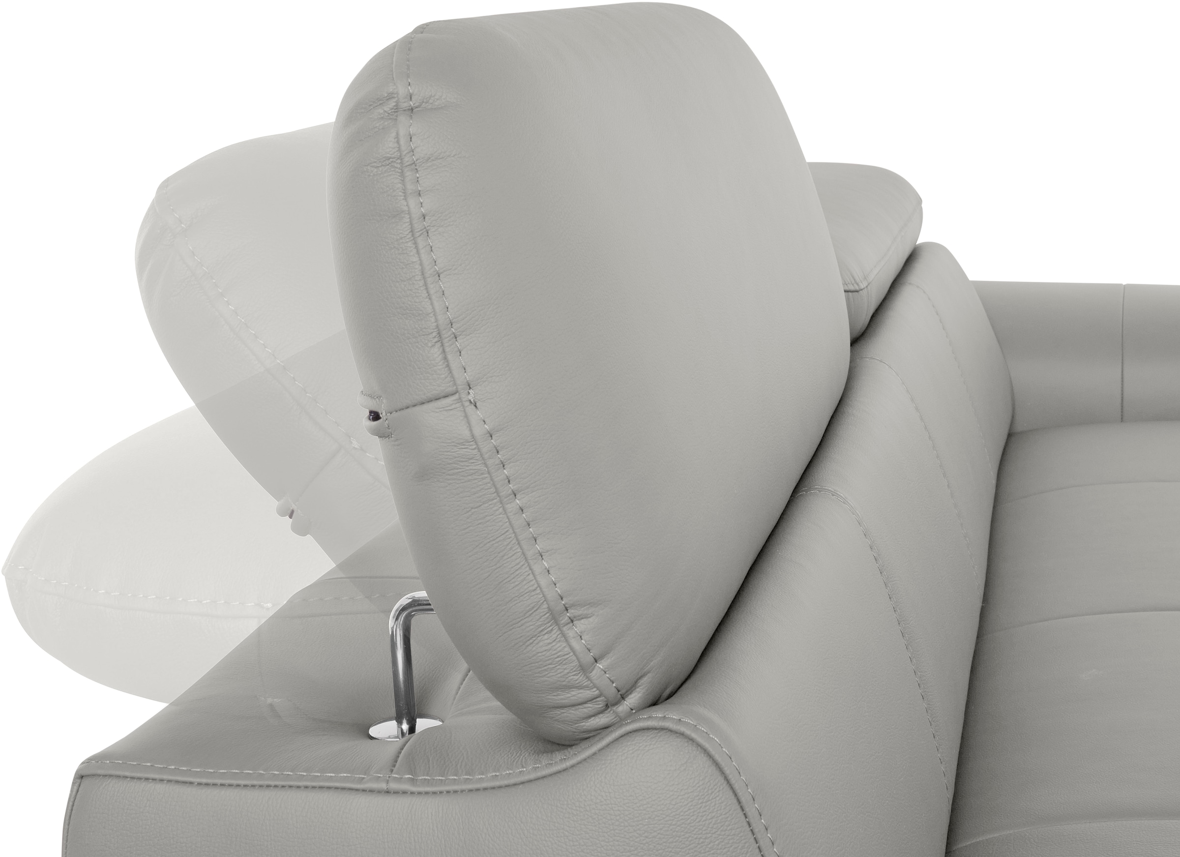 COTTA 3-Sitzer »Chef« Big-Sofa mit Kopfteilverstellung, edle Metallkufen