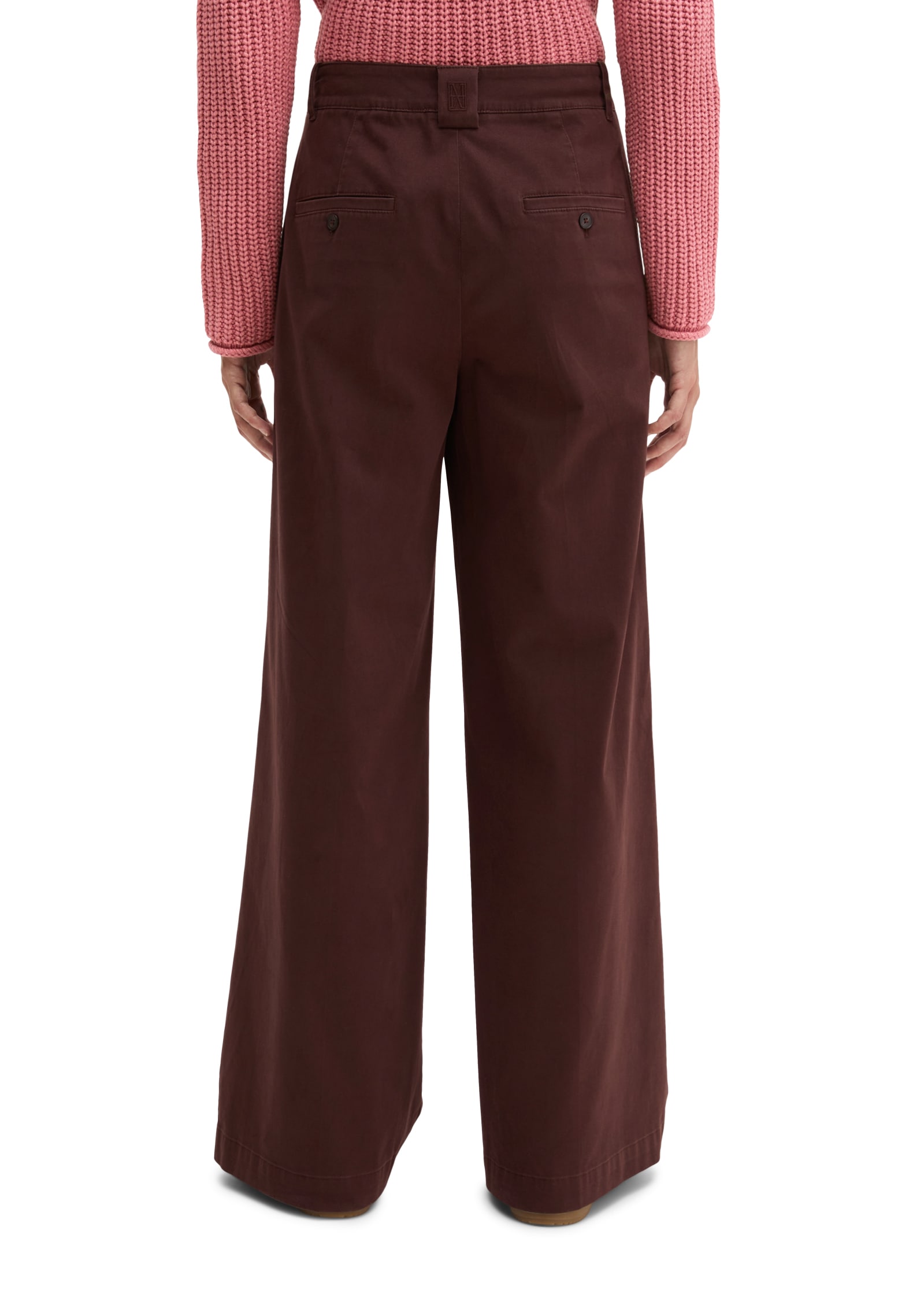 Marc O'Polo Pantalon en tissu »MARGO WIDE«  en coton biologique satin stretch