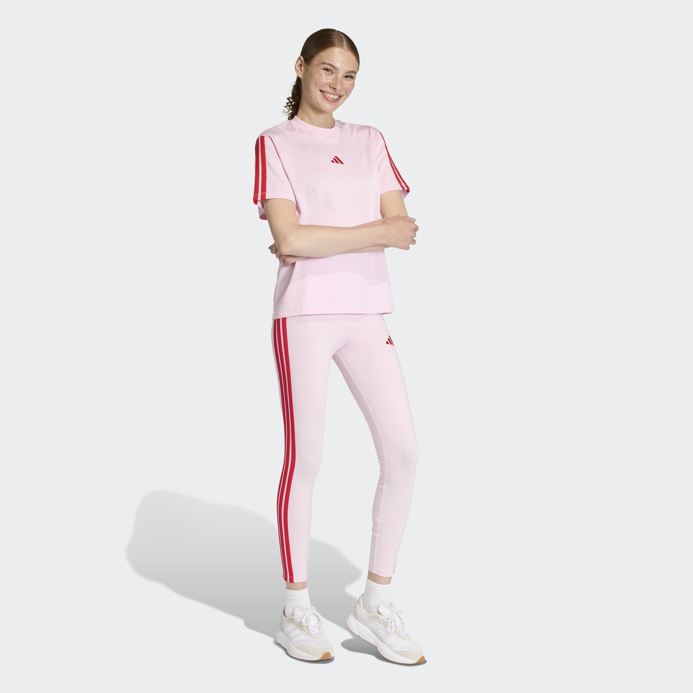 adidas Sportswear Trainingstights »ESSENTIALS 3-STREIFEN COTTON«  sportlicher Look mit 3-Streifen, aus Baumwolle und Elasthan