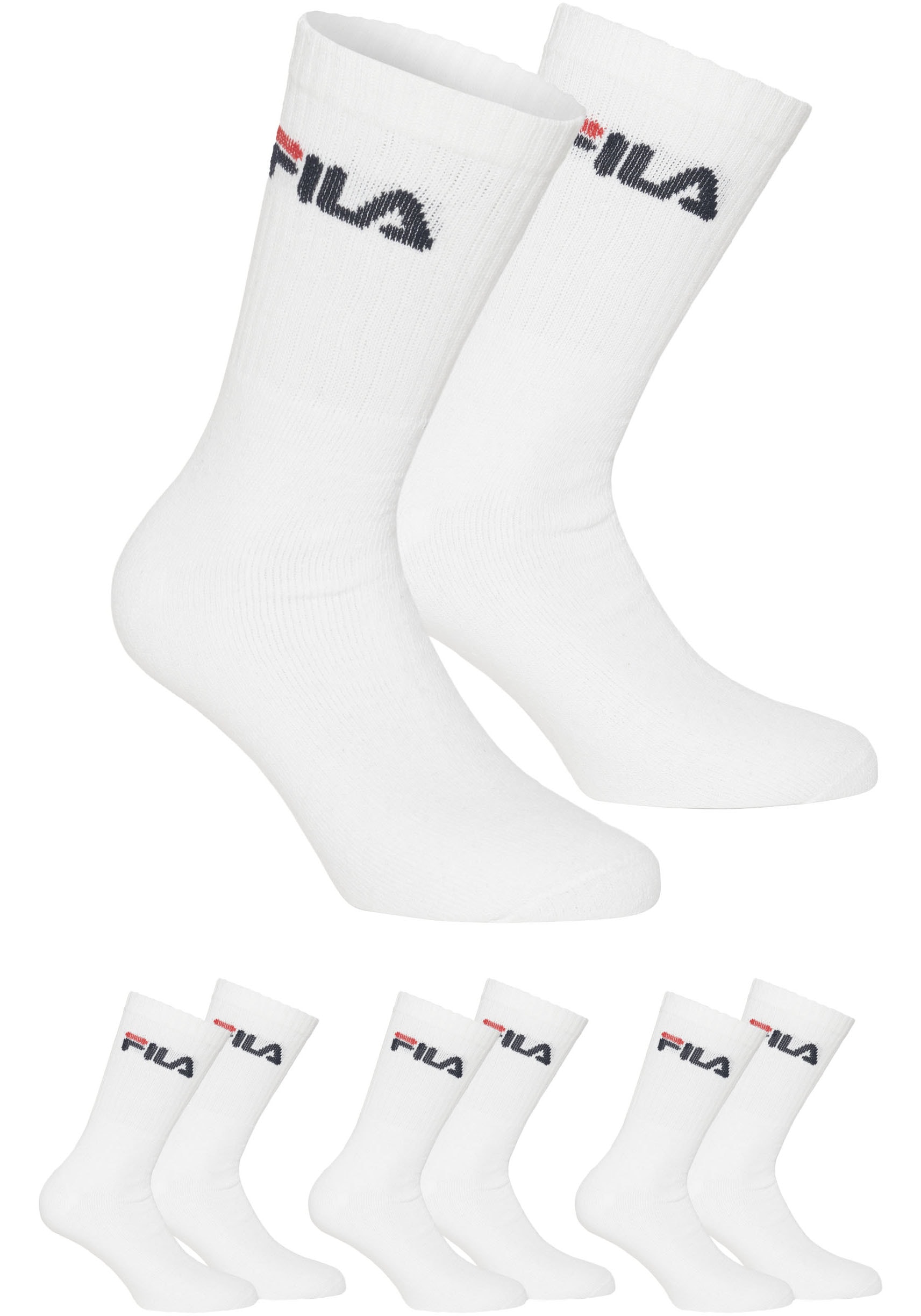 Fila Chaussettes de tennis »UNISEX CREW TENNIS FULL TERRY SOCKS« 3 Couple tlg. mit verstärkten Belastungszonen,