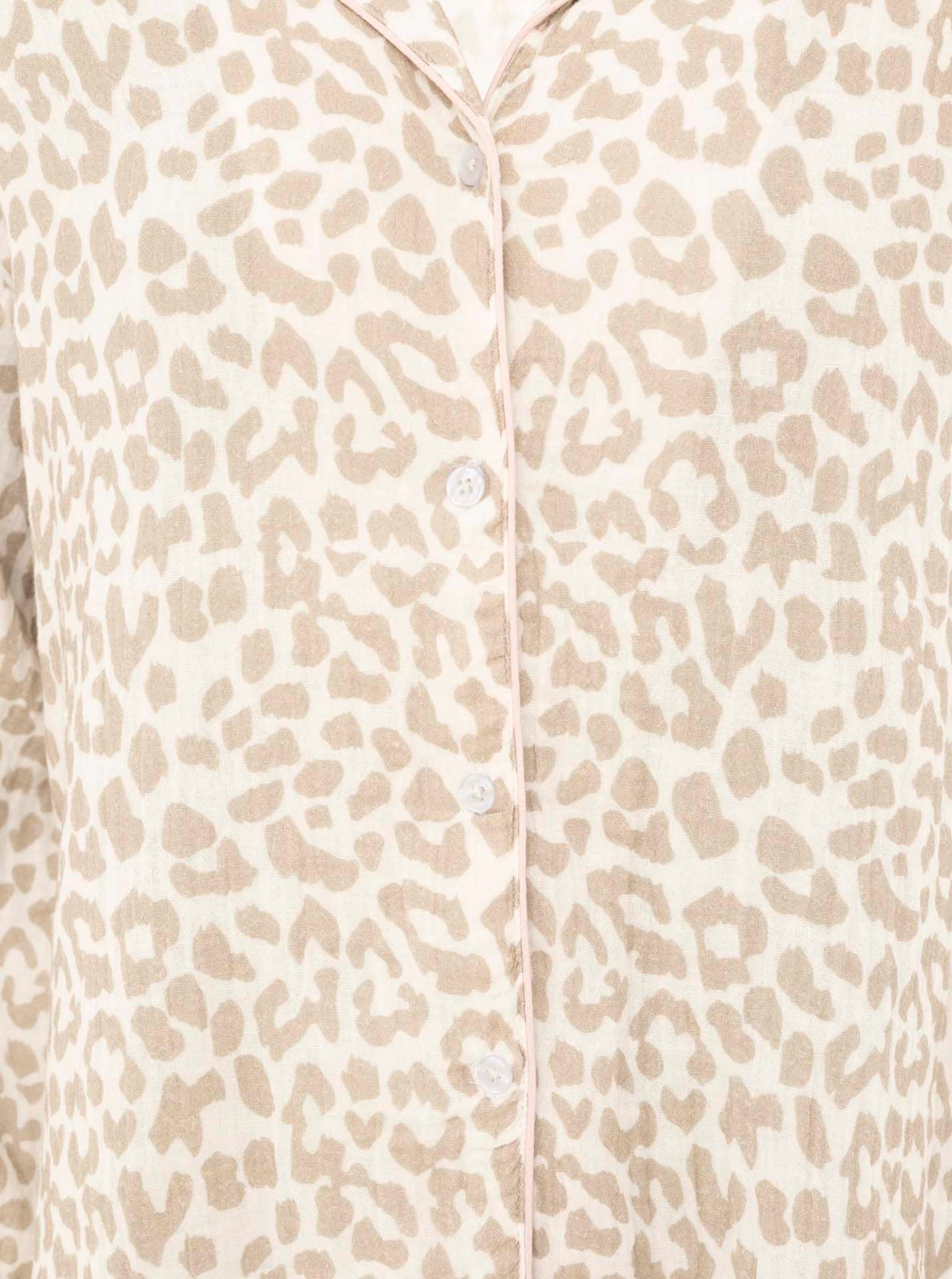 Zwillingsherz Pyjama »Classic Leo« 2 motif léopard, haut avec boutons, pantalon avec taille élastique