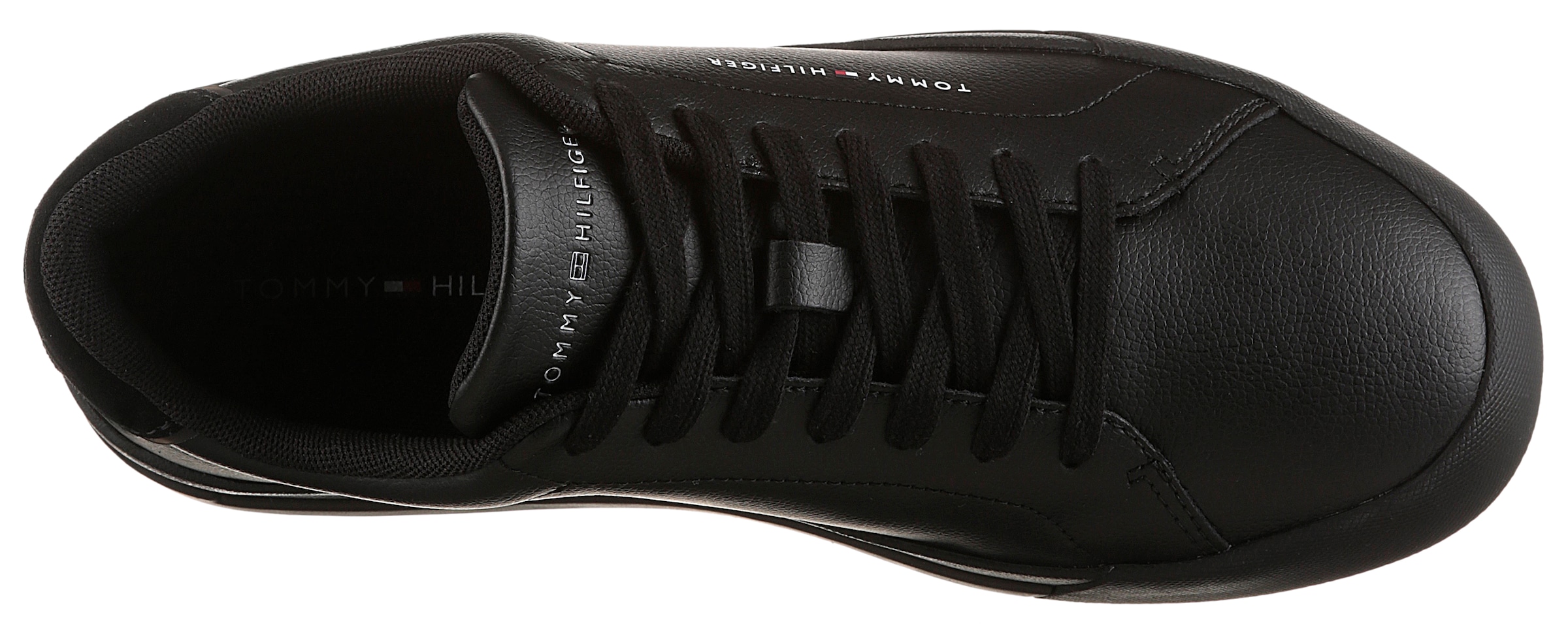 Tommy Hilfiger Sneaker »TH COURT LTH DETAIL ESS«  , Freizeitschuh, Halbschuh, Schnürschuh mit seitlichem Logoschriftzug