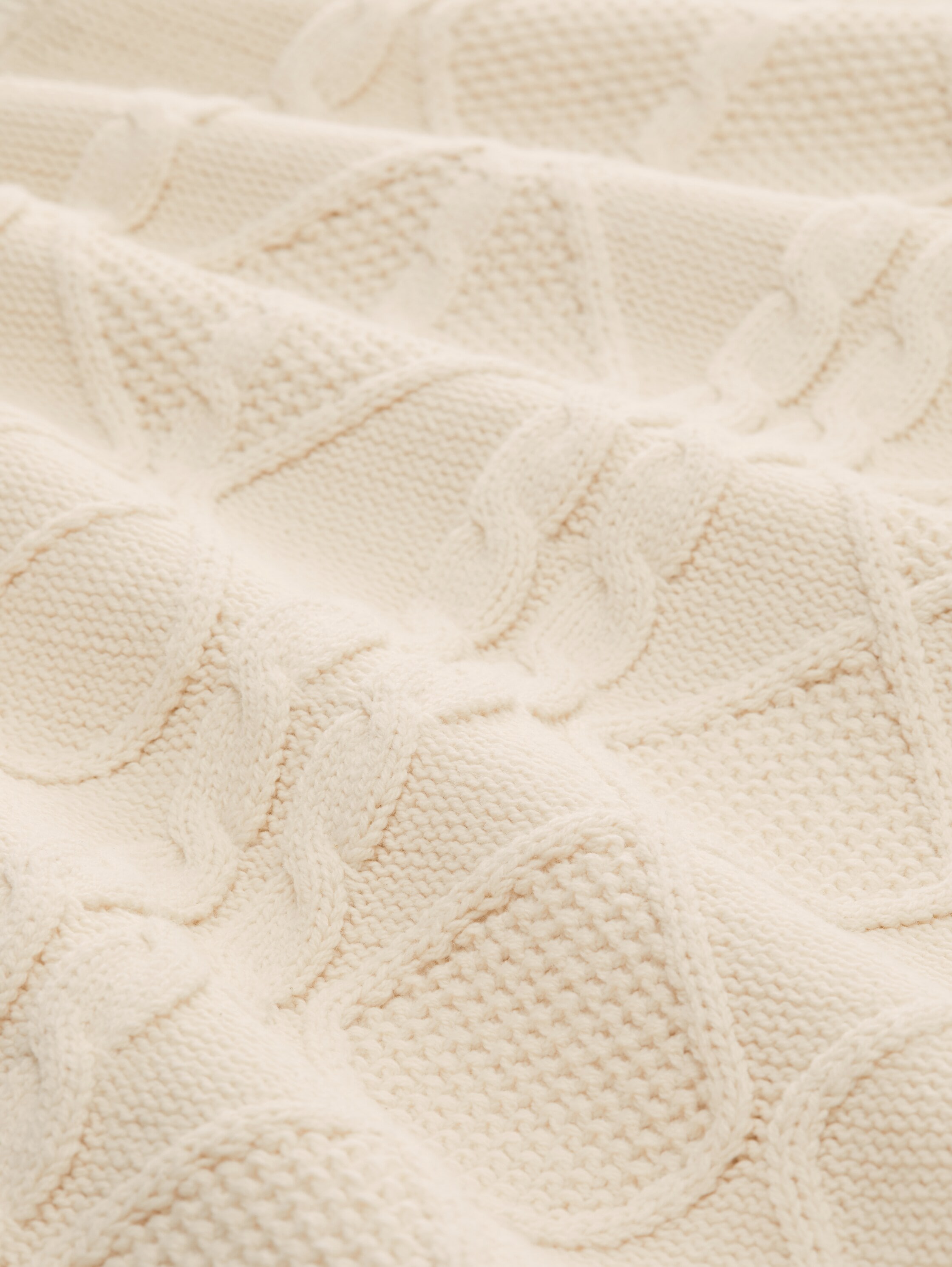 TOM TAILOR Rundhalspullover mit Zopfmuster