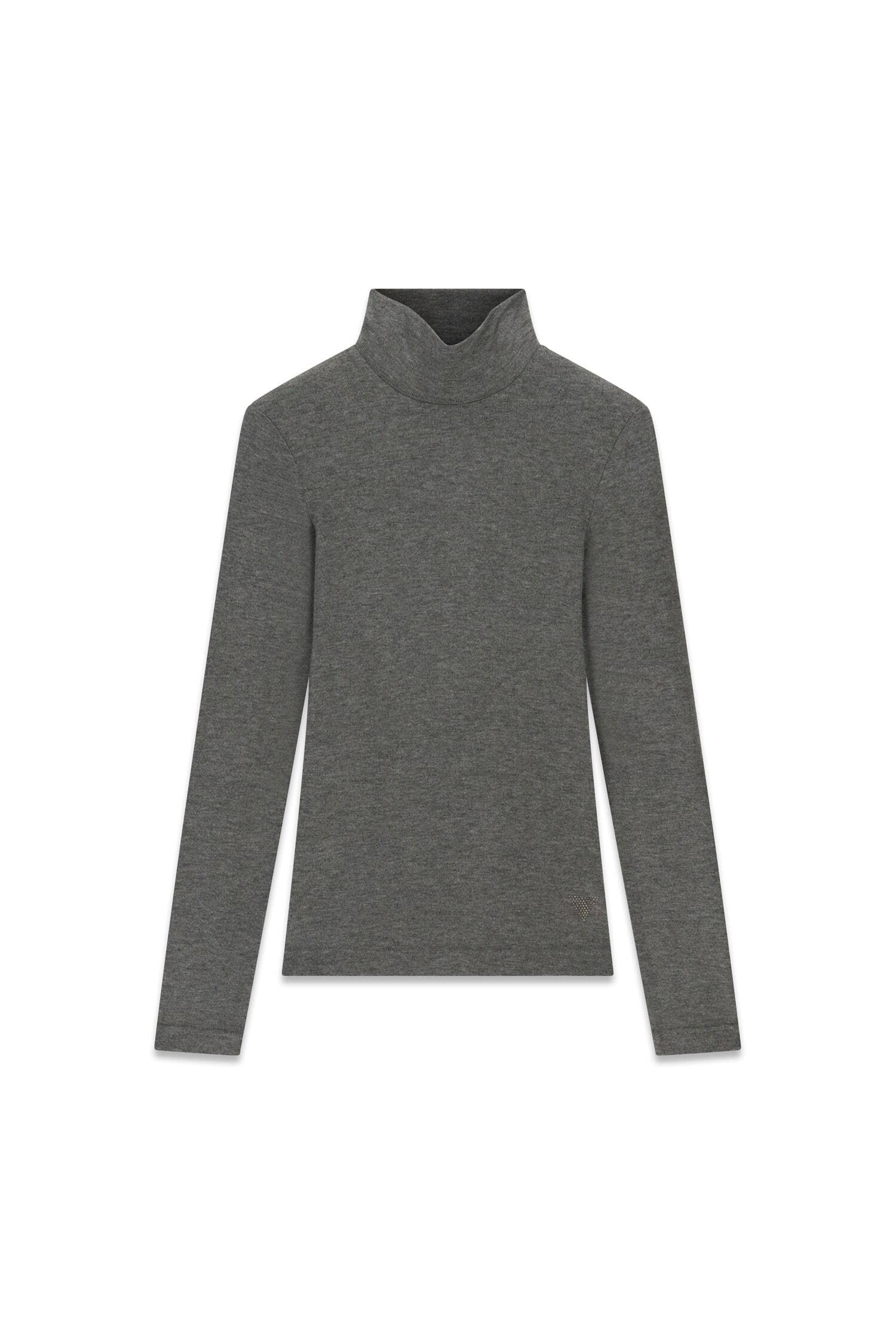 Guess Longsleeve »LS LICIA TURTLE NECK TOP« mit Rollkragen, Viskosemix