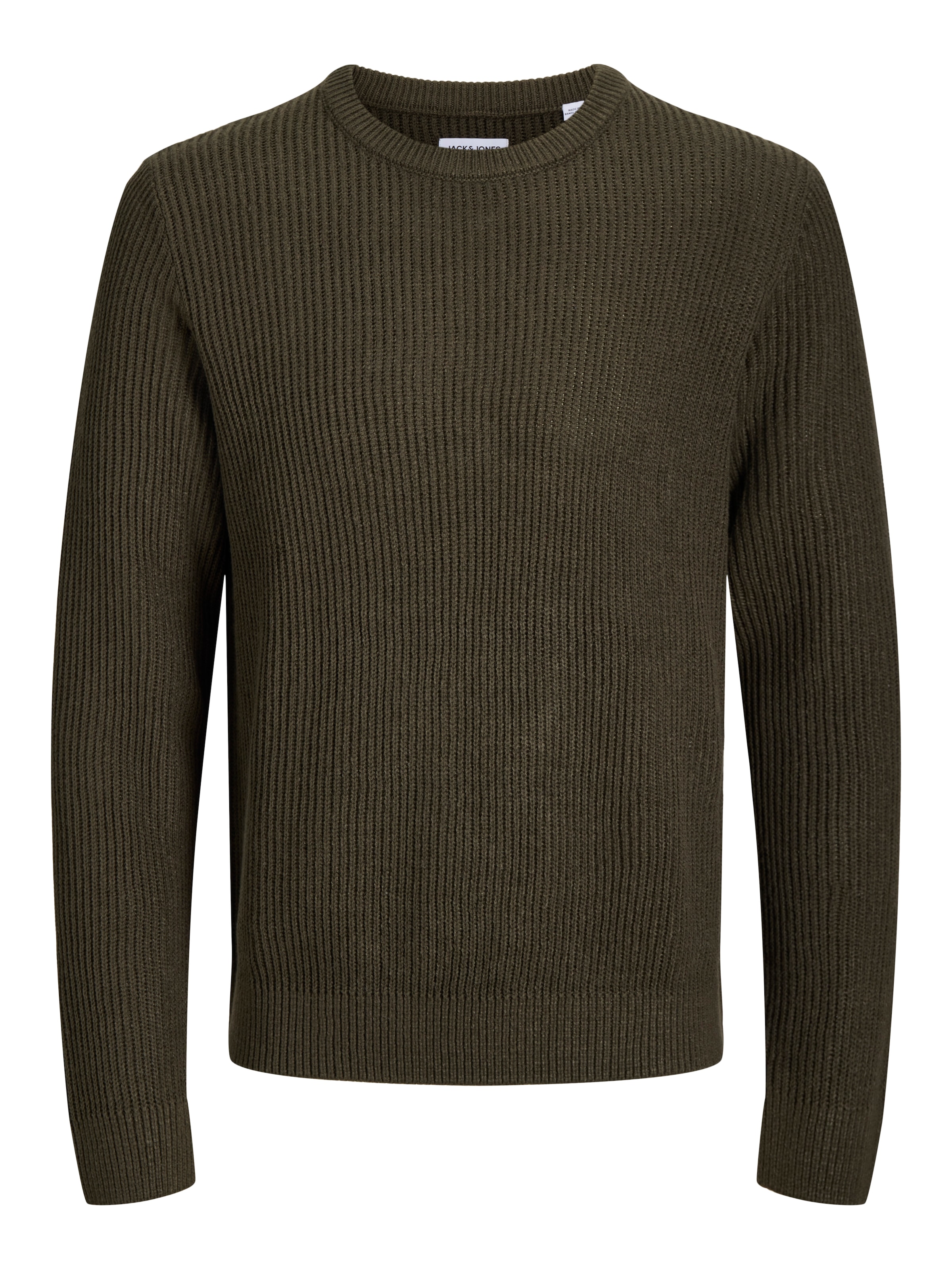 Jack & Jones PlusSize Rundhalspullover »JJPANNEL KNIT CREW NECK AW26 PLS« Materialmix, normal geschnitten