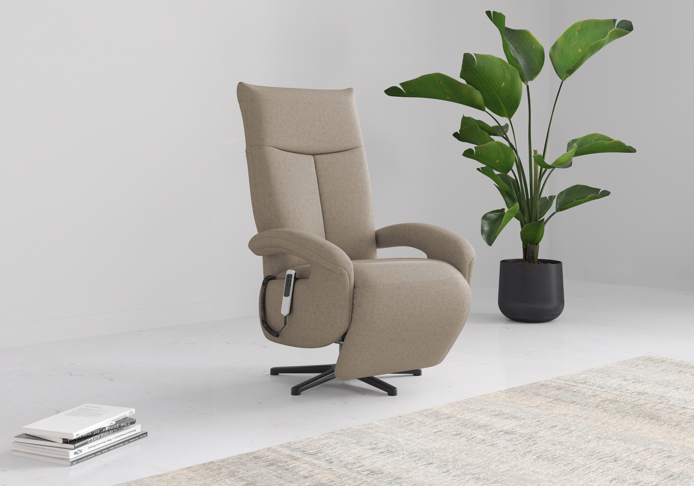sit&more TV-Sessel »Amica, inkl. Kopfteilverstellung & Drehfunktion« wahlweise mit 2 Motoren, Akku und Aufstehhilfe