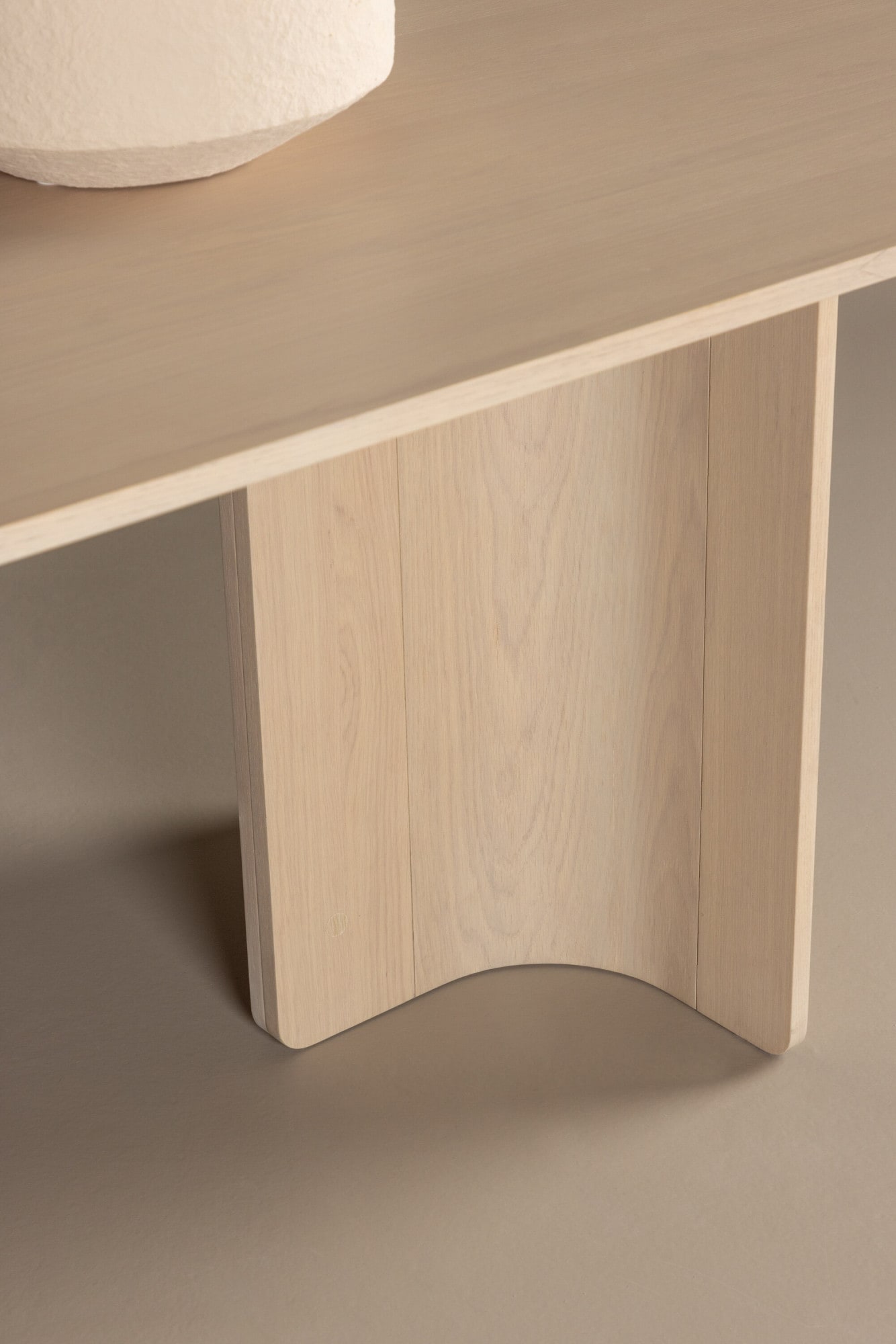 Venture Home Table de salle à manger »Tyresö, rechteckiger Esstisch 220 × 100 cm in Whitewash, geräumig« table de salle à manger, MDF, claire, facile d'entretien