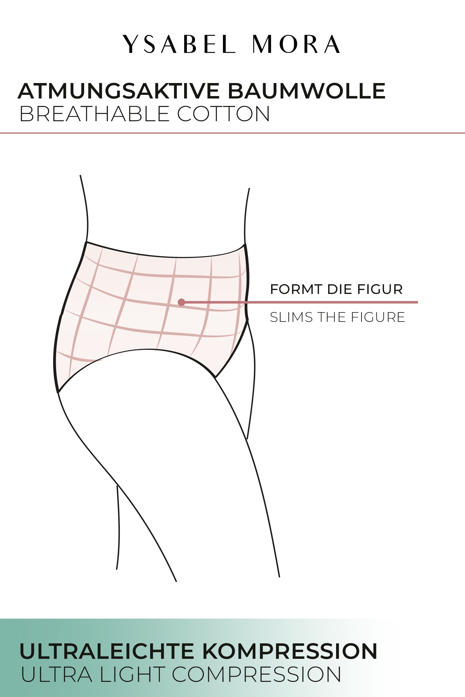 YSABEL MORA Culotte haute 3er Pack,  Spitze, elastisch, weich, formend, Baumwollmix