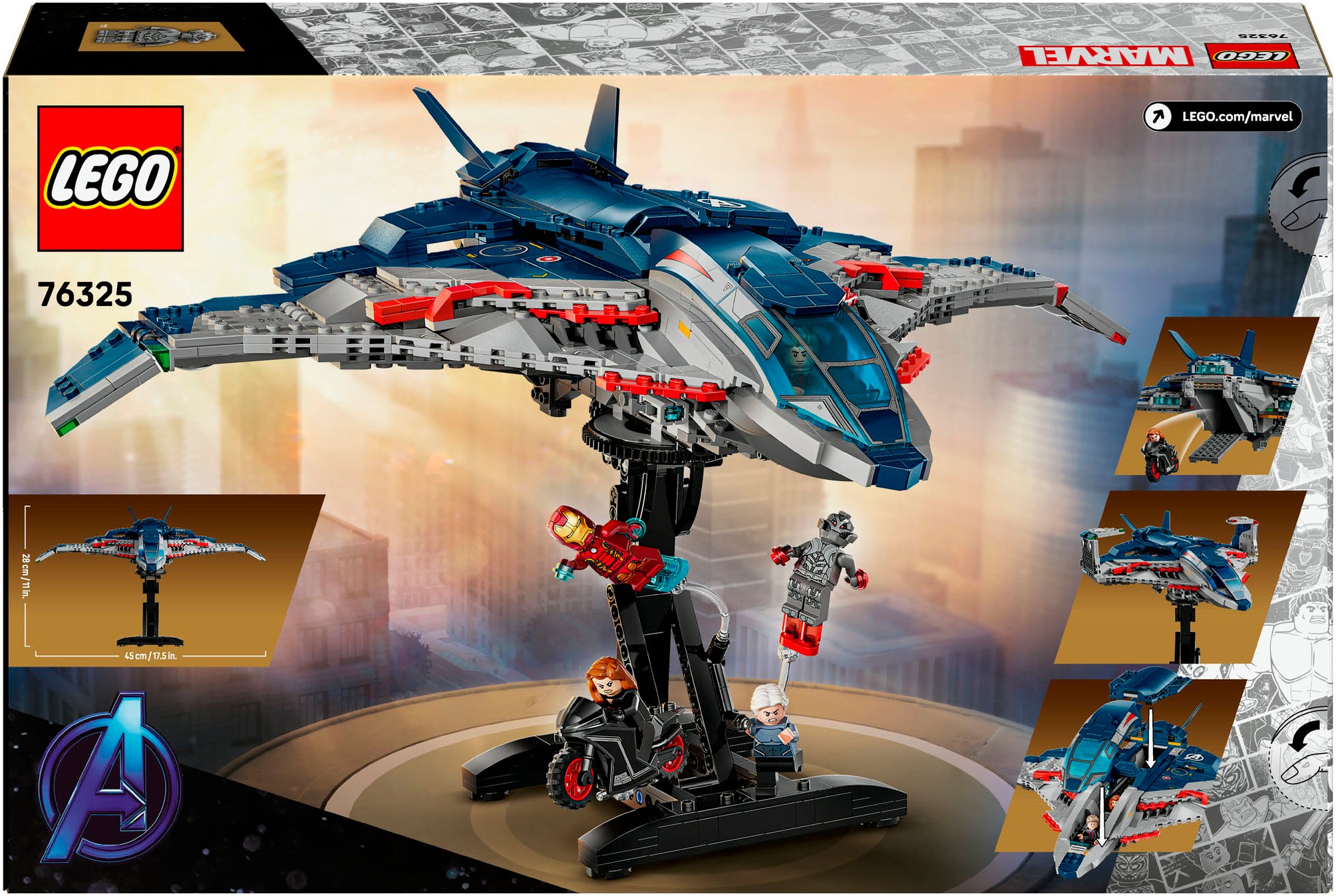 LEGO® Konstruktionsspielsteine »Avengers: Age of Ultron Quinjet (76325), LEGO Super Heroes« Made in Europe