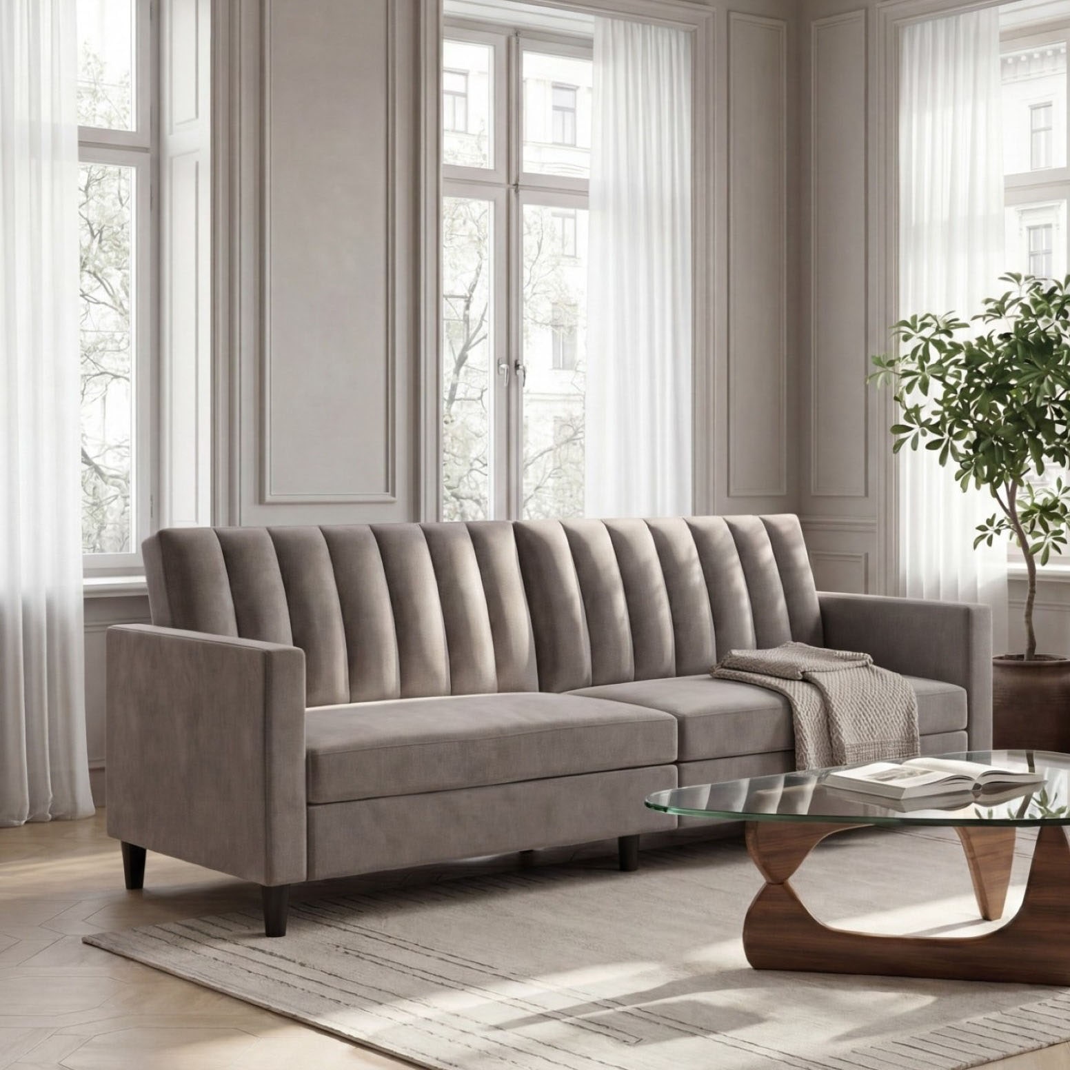Dorel Home 3-Sitzer »Celine« Rückenlehne 2-teilig und 3-fach verstellbar, Sitzhöhe 43 cm