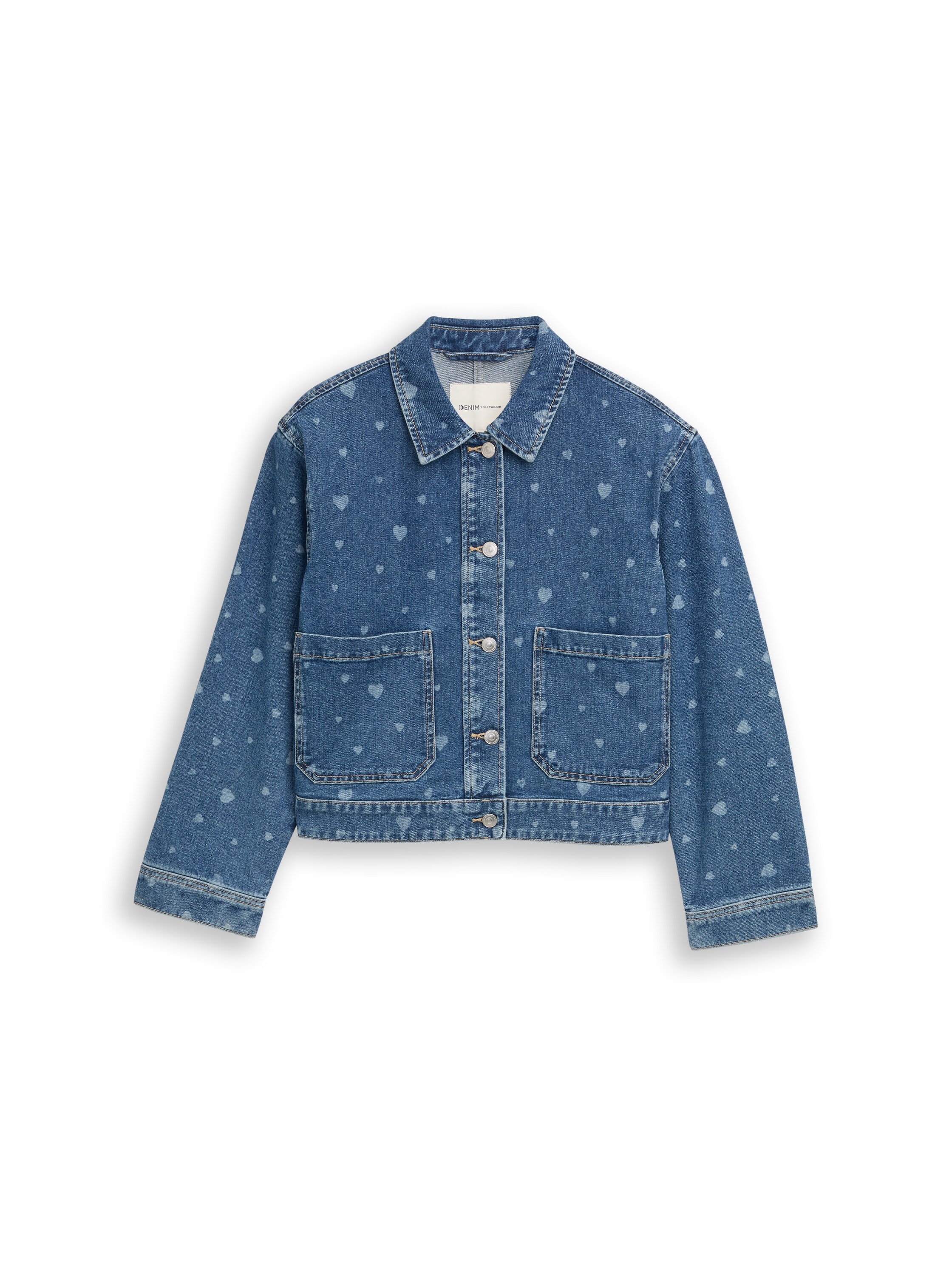 TOM TAILOR Denim Jeansjacke mit All-Over Print