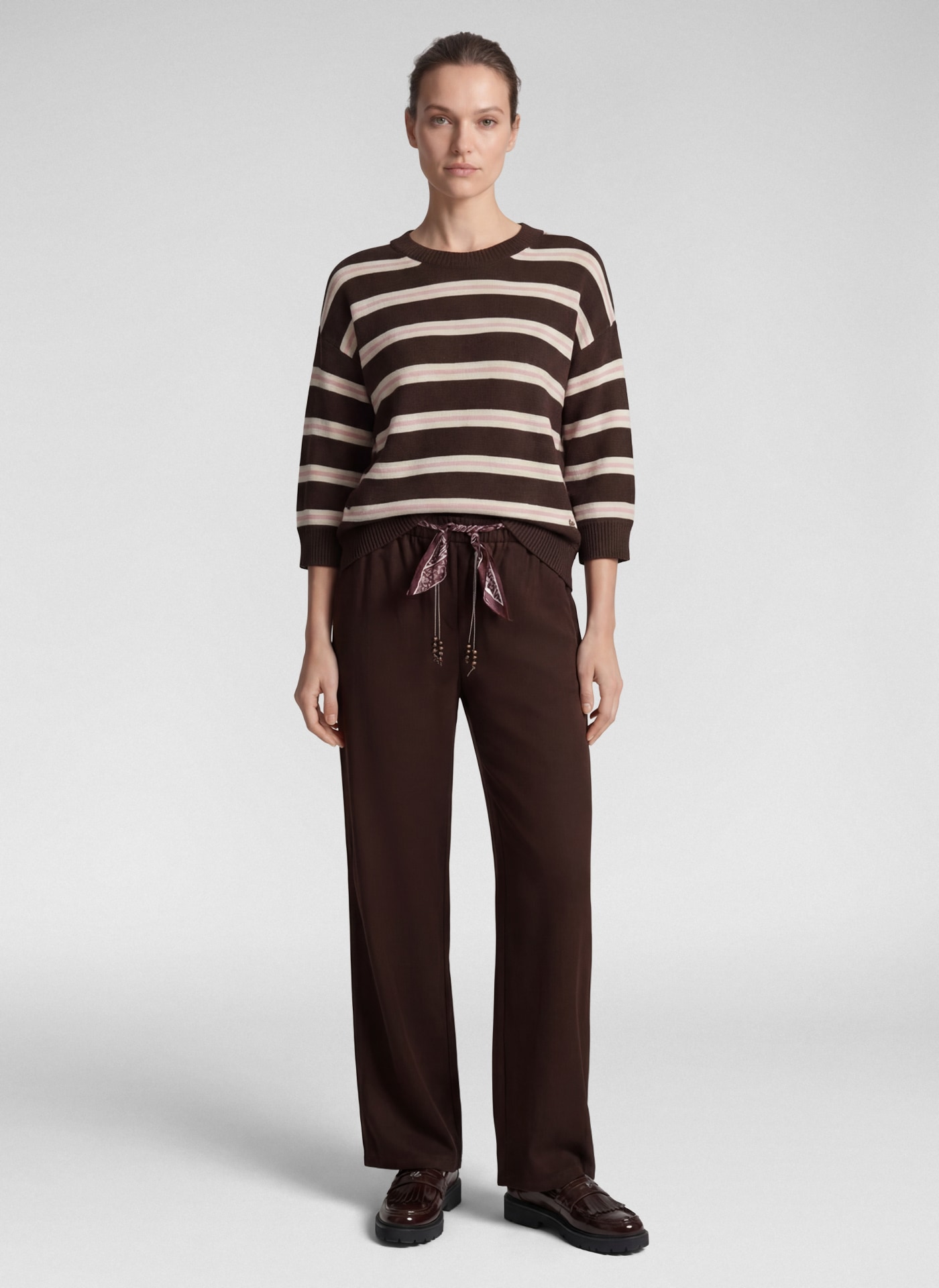 Rabe Pull en tricot avec motif à rayures