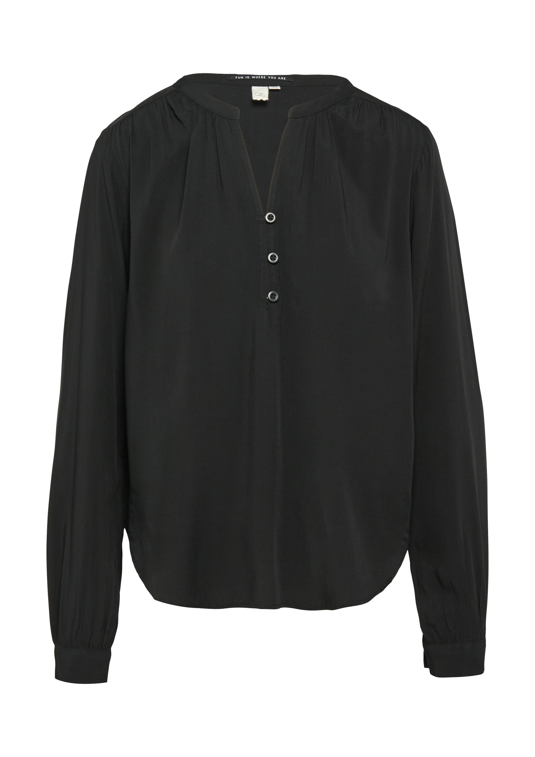 QS Blouse à manches longues mit Manschetten