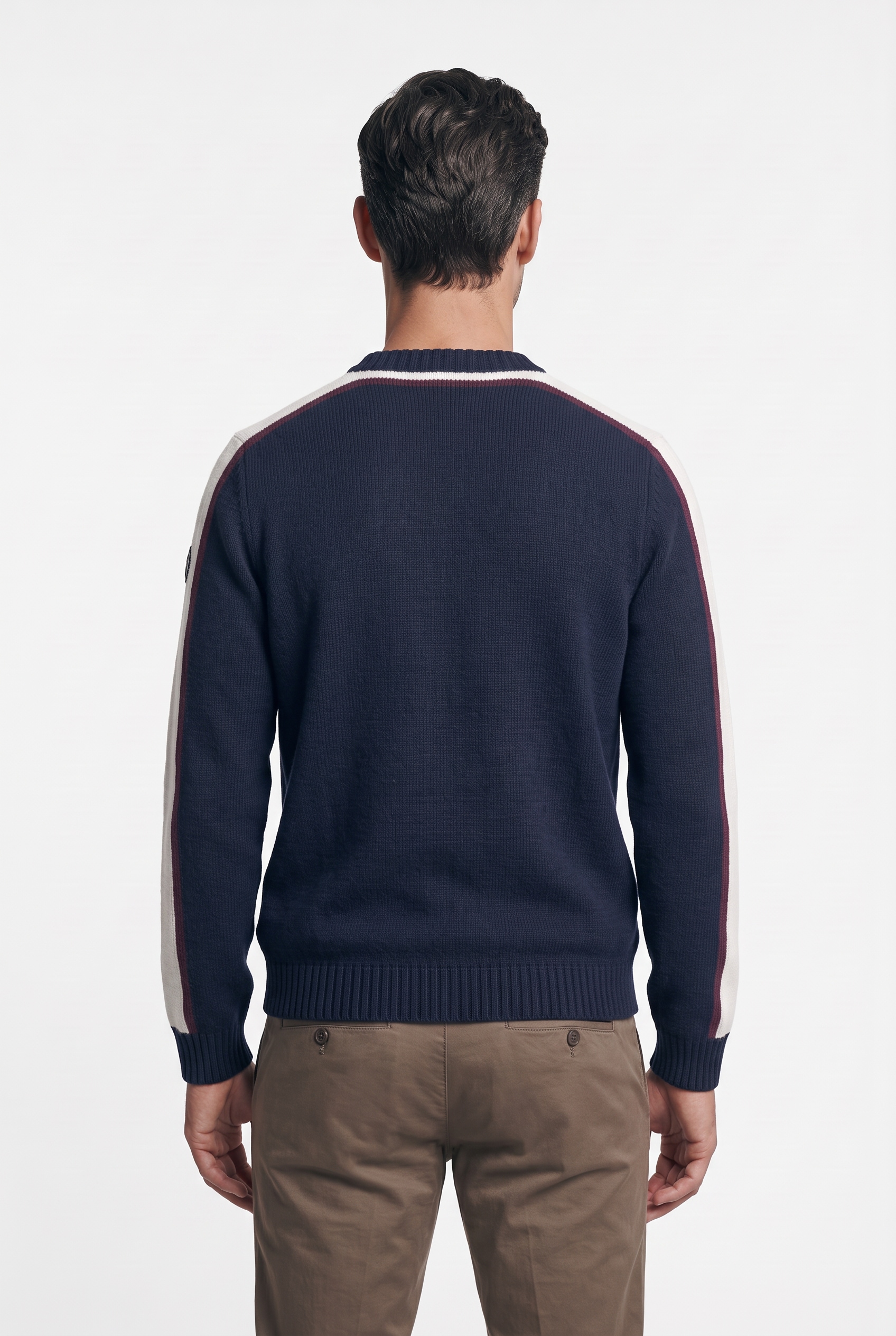 Colmar Pull en tricot weiche Wollmischung, Regular Fit, Kontraststreifen